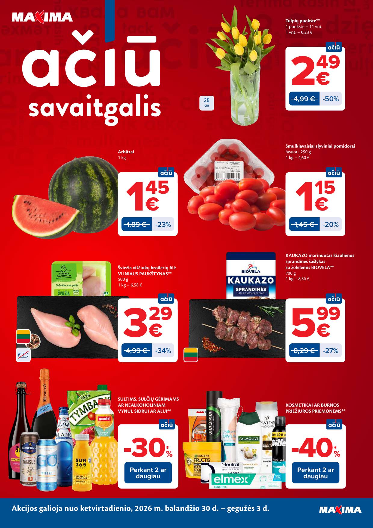 Naujausias MAXIMA kaininis katalogas 2026.04.28 - 2026.05.04