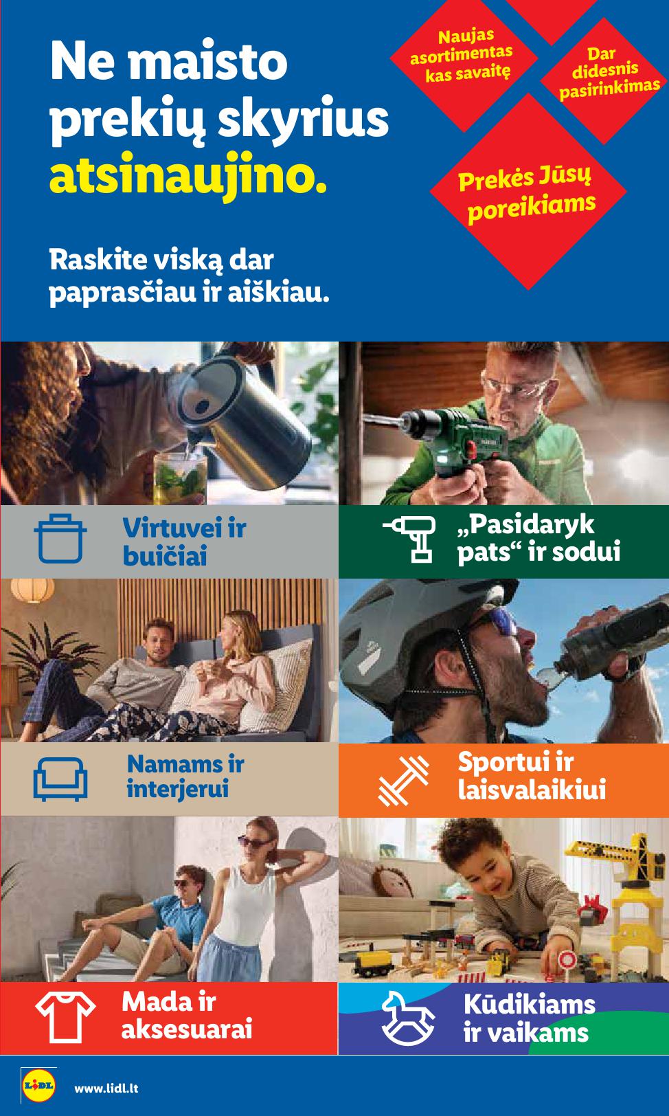LIDL ne  maisto prekių leidinys 2026.08.10 - 2026.08.16