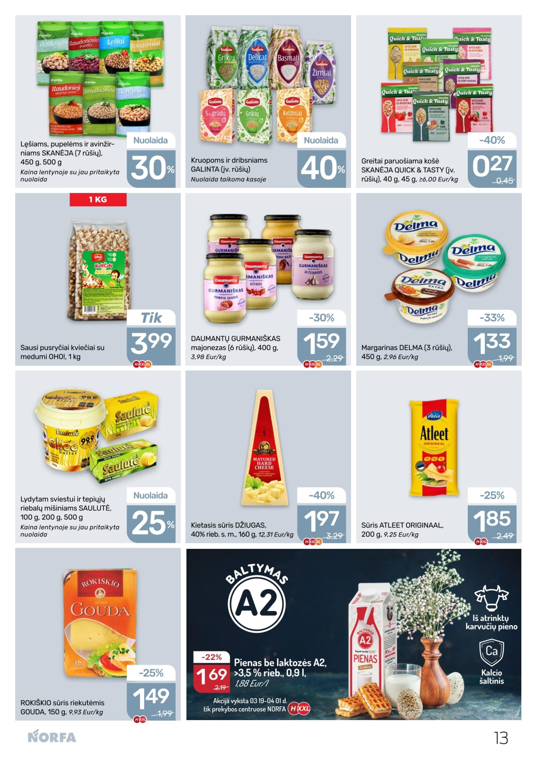 Naujausias NORFA kaininis katalogas 2026.03.19 - 2026.04.01