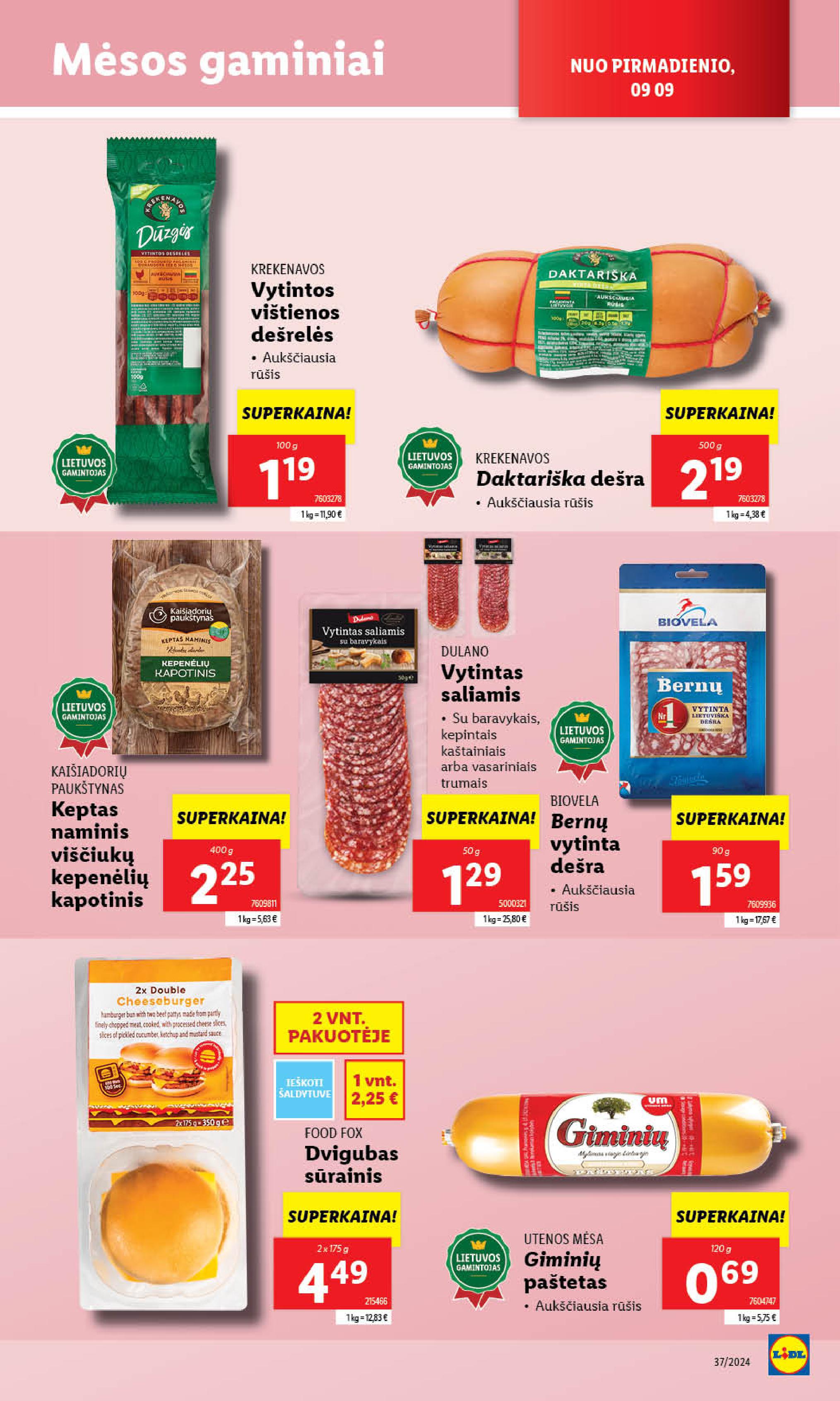 Naujausias LIDL kaininis katalogas 2024.09.09 - 2024.09.15