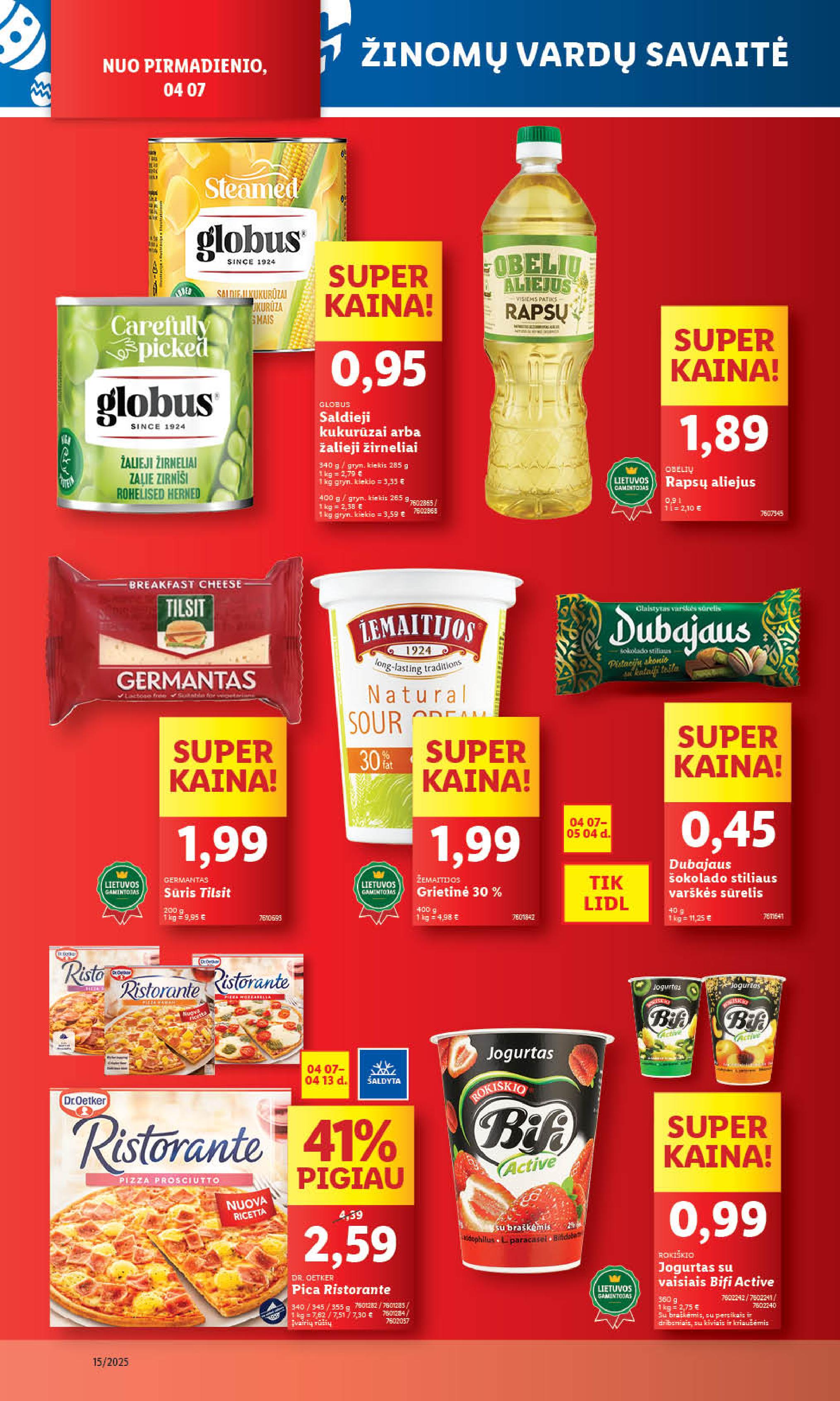 Naujausias LIDL kaininis katalogas 2025.04.07 - 2025.04.13