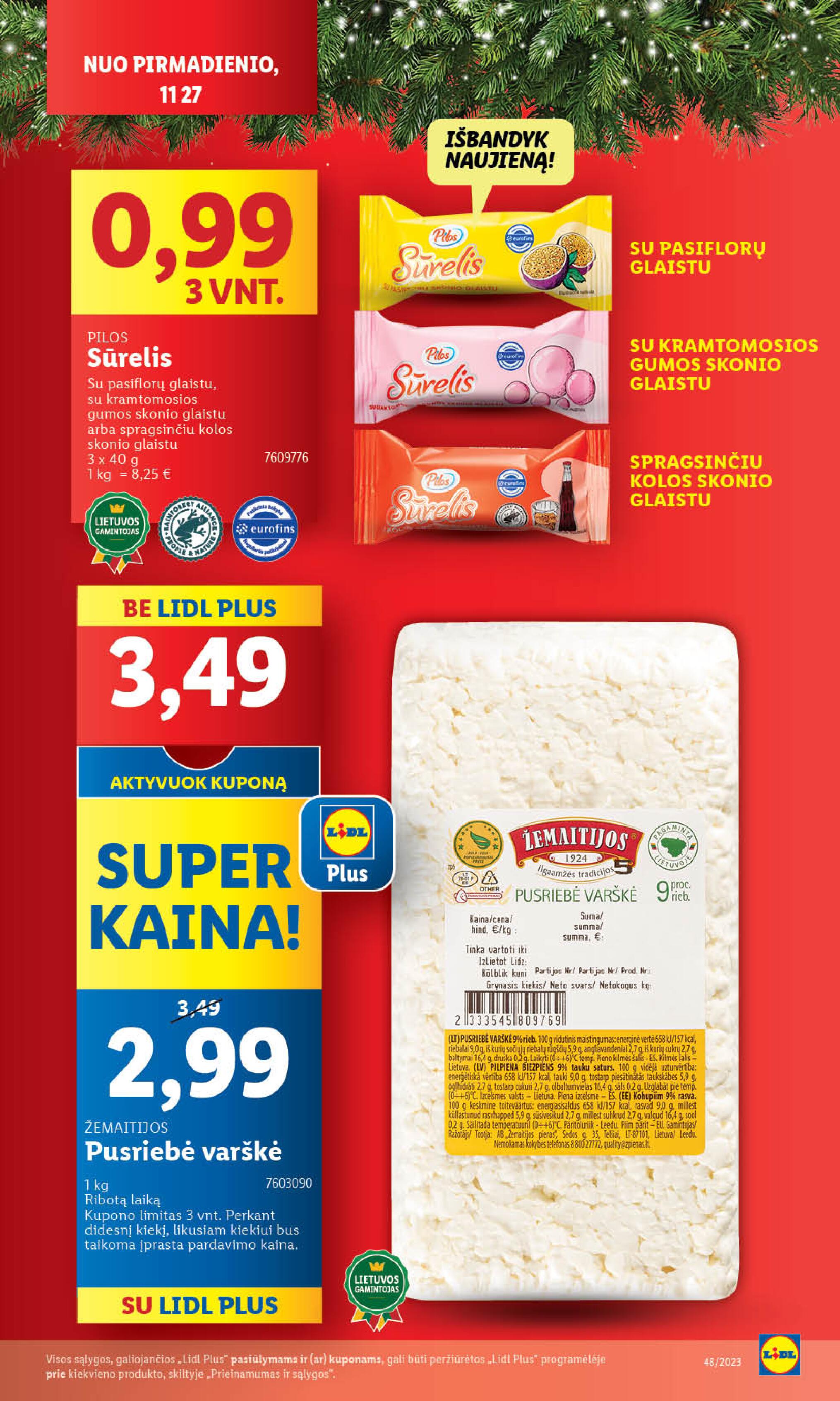 LIDL maisto prekių leidinukas nuo ketvirtadienio 11.30 - 12.03