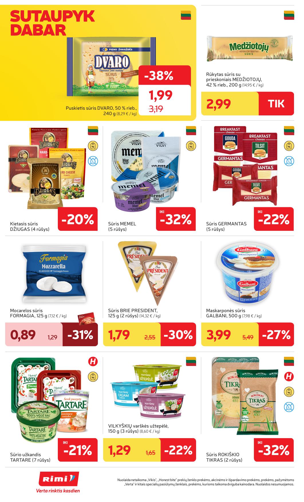 Naujausias RIMI kaininis katalogas 2026.03.31 - 2026.04.06