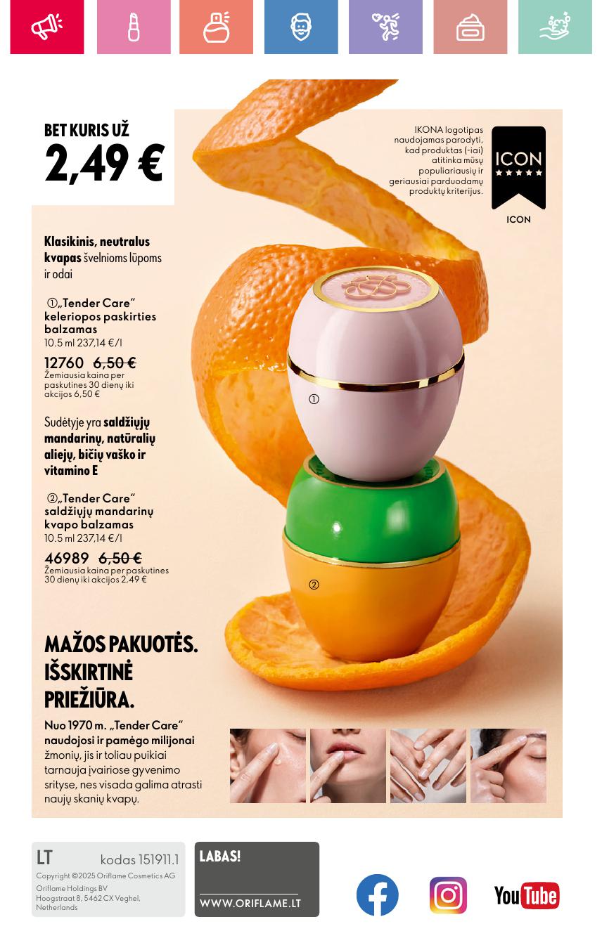ORIFLAME katalogas galioja 2025.08.03 - 2025.08.23