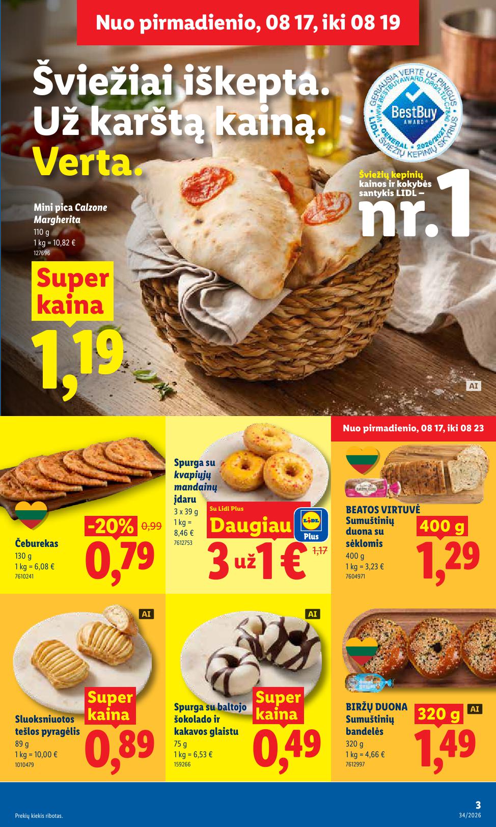 Naujausias LIDL kaininis katalogas 2026.08.17 - 2026.08.23