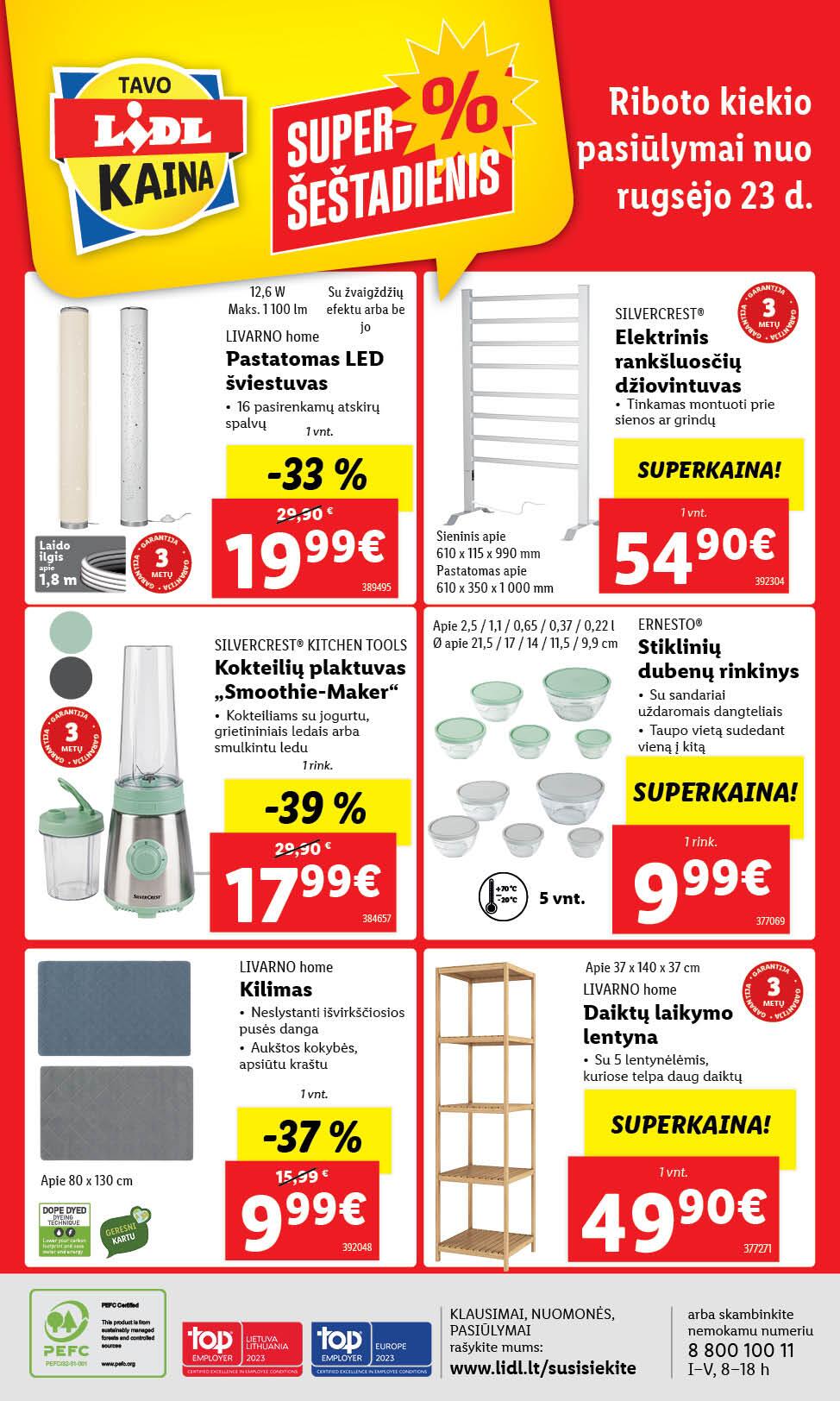 LIDL ne maisto prekių leidinys 2023.09.18 - 2023.09.24.