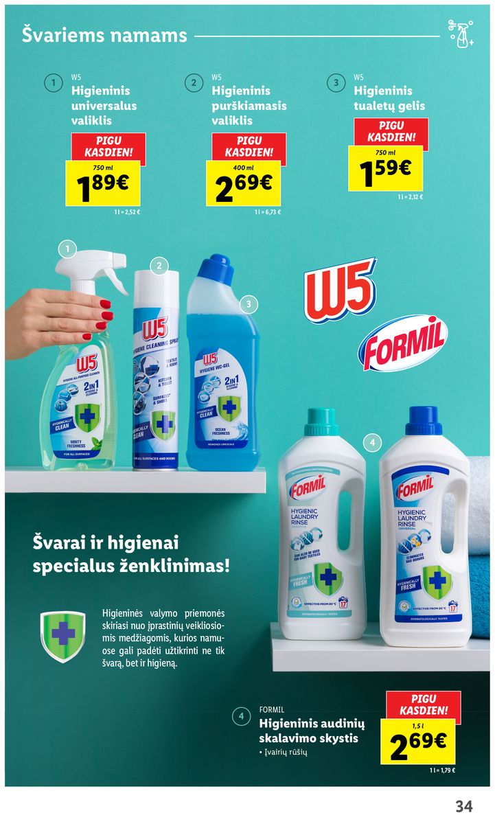 LIDL švaros prekių katalogas "Švaros festivalis" galioja nuo 2023.02.09