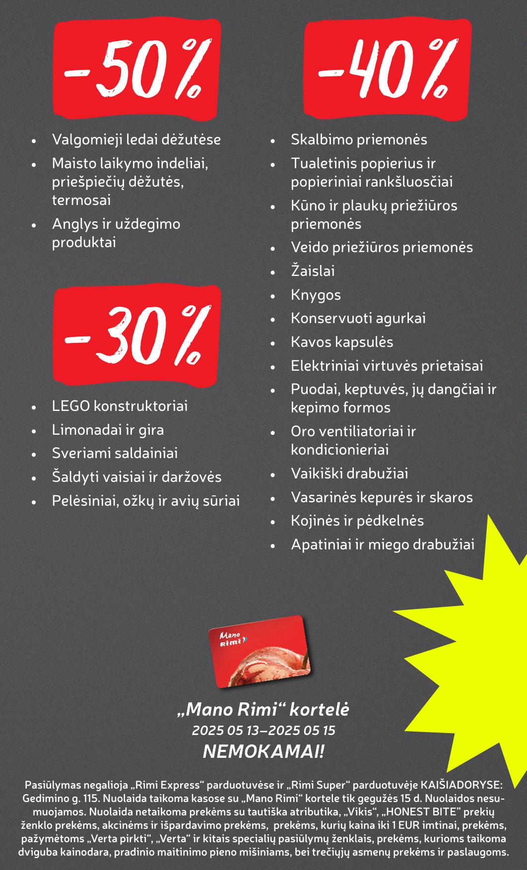 Naujausias RIMI kaininis katalogas 2025.05.13 - 2025.05.19