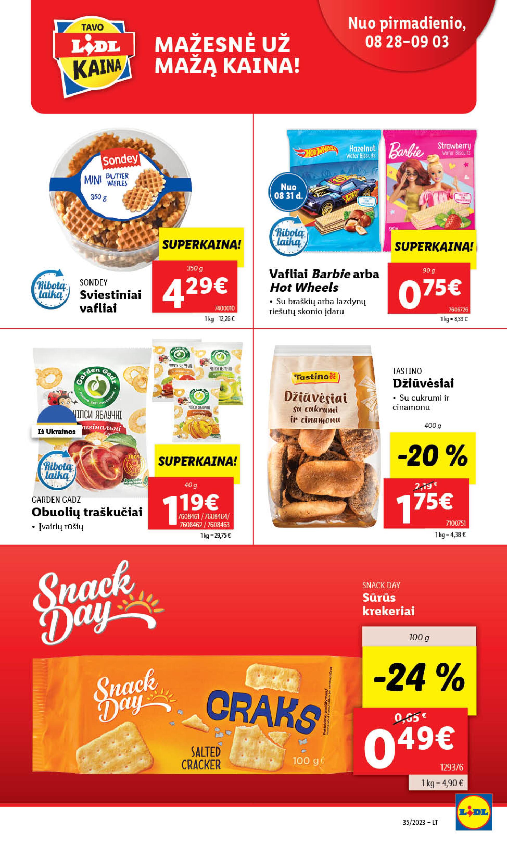 Naujausias LIDL kaininis katalogas 2023.08.28 - 2023.09.03