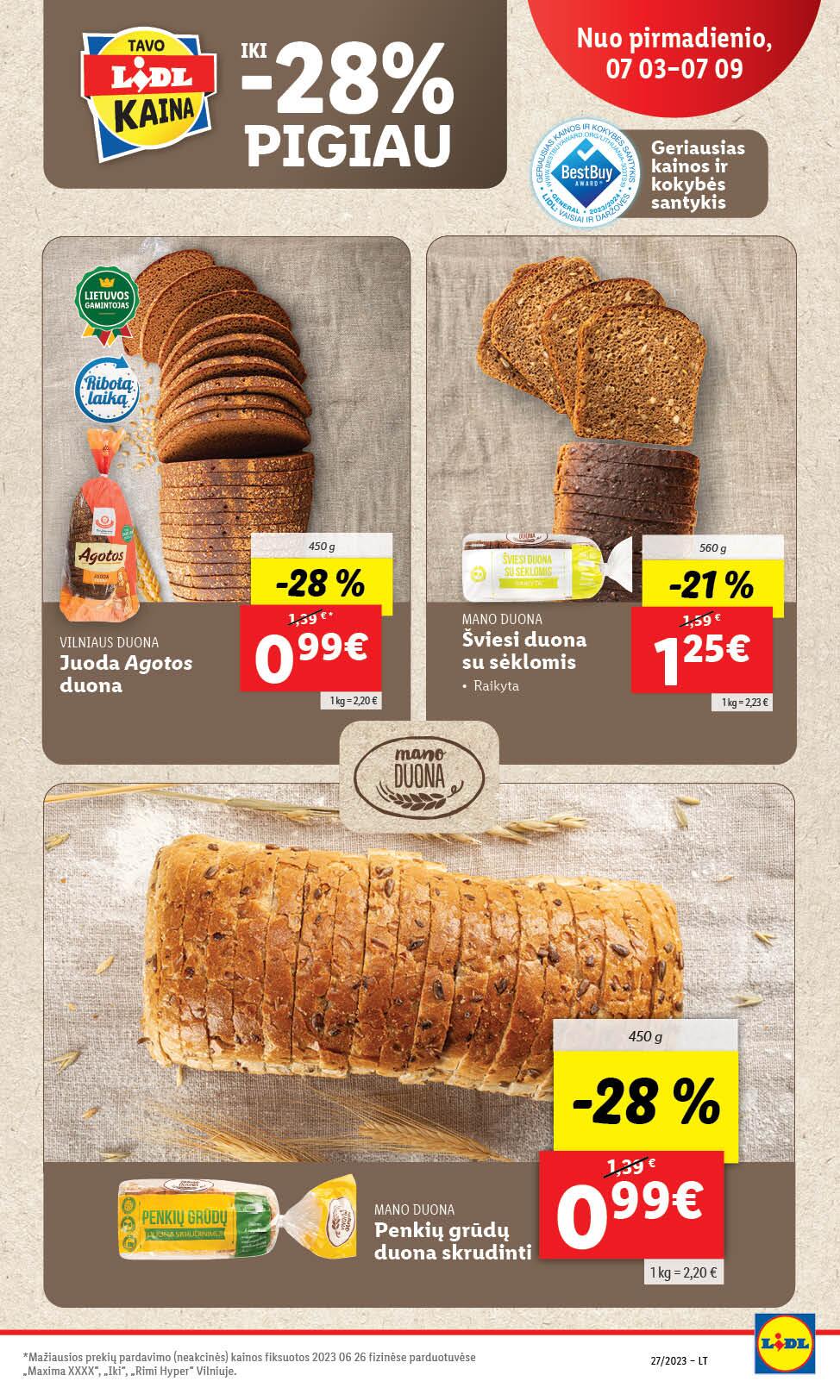 Naujausias LIDL kaininis katalogas 2023.07.03 - 2023.07.09