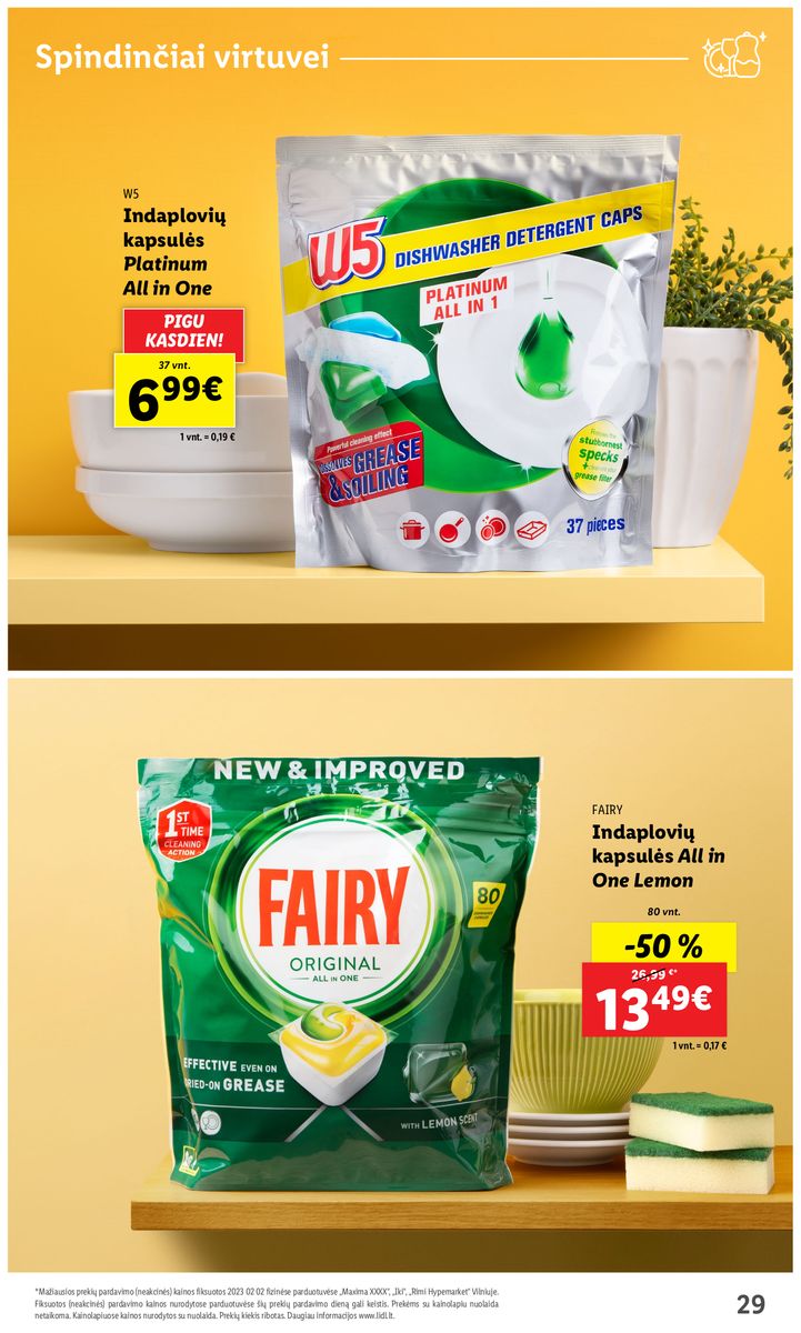 LIDL švaros prekių katalogas "Švaros festivalis" galioja nuo 2023.02.09