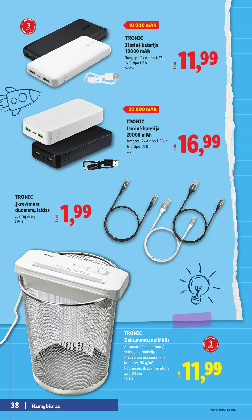 LIDL mokyklinių prekių katalogas "Atgal į mokyklą"