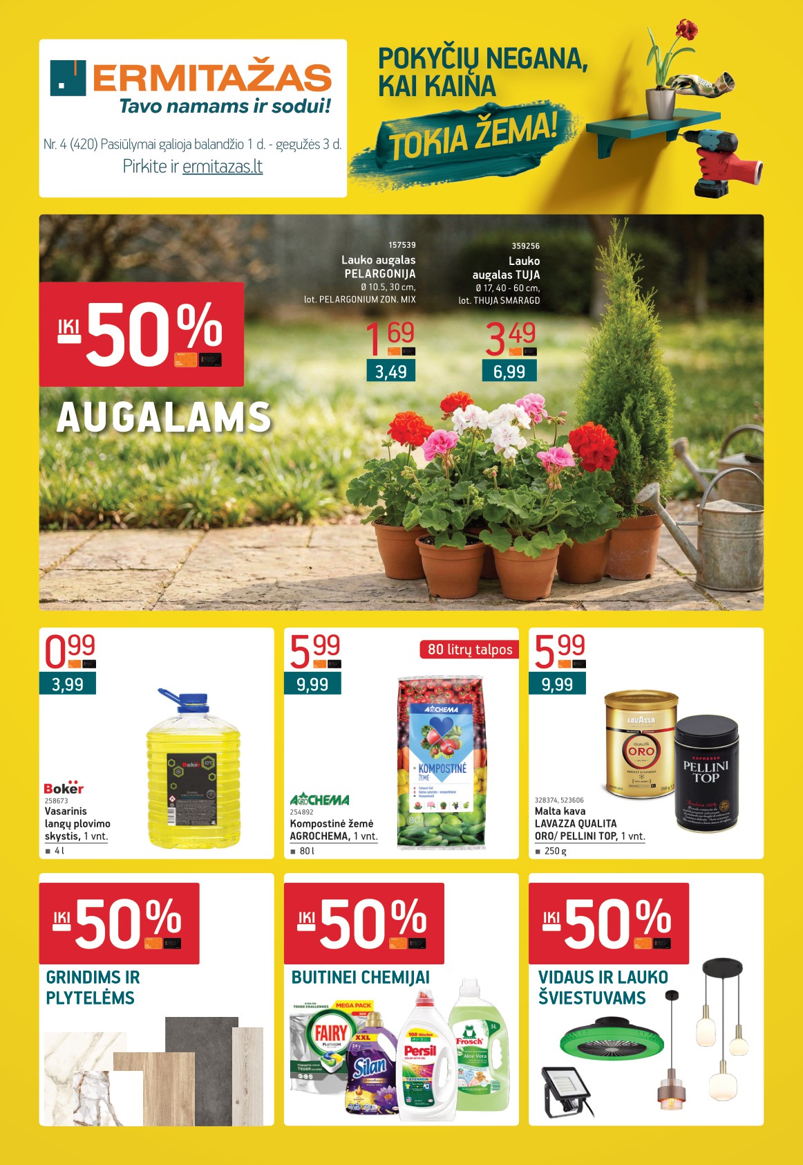 ERMITAŽAS akcijų ir nuolaidų leidinys 2026.04.01 - 2026.05.03