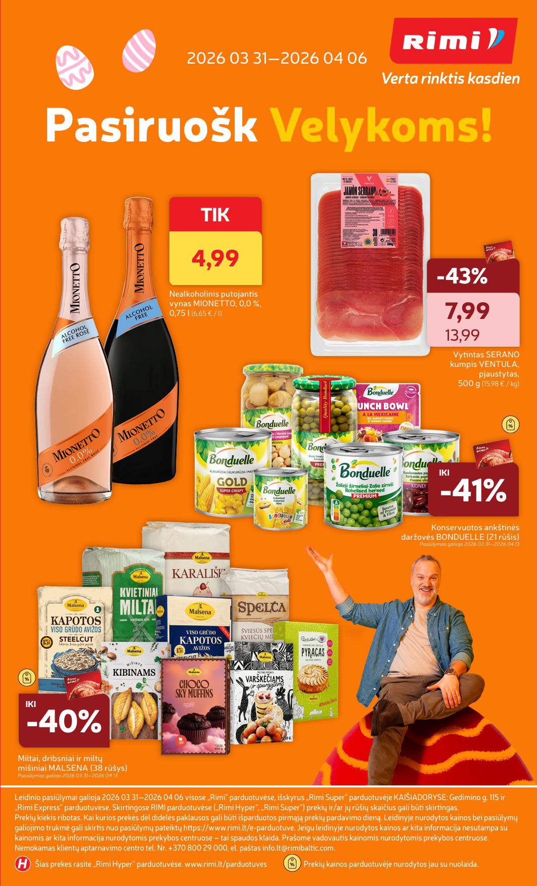 Naujausias RIMI kaininis katalogas 2026.03.31 - 2026.04.06