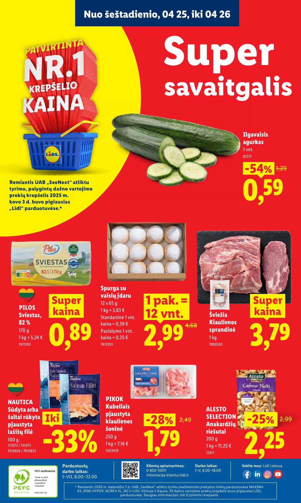 LIDL akcijų ir nuolaidų leidinys 2026.04.20 - 2026.04.26