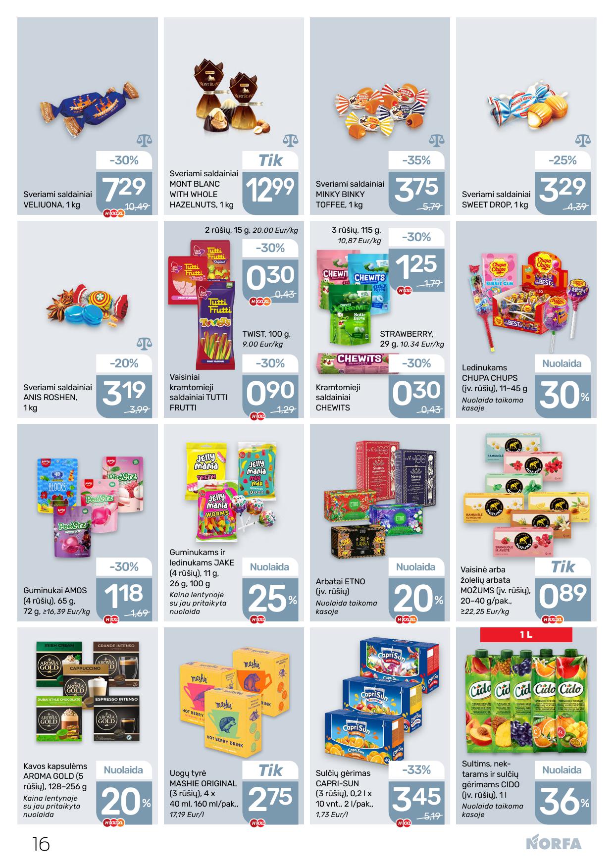 Naujausias NORFA kaininis katalogas 2026.10.29 - 2026.11.11