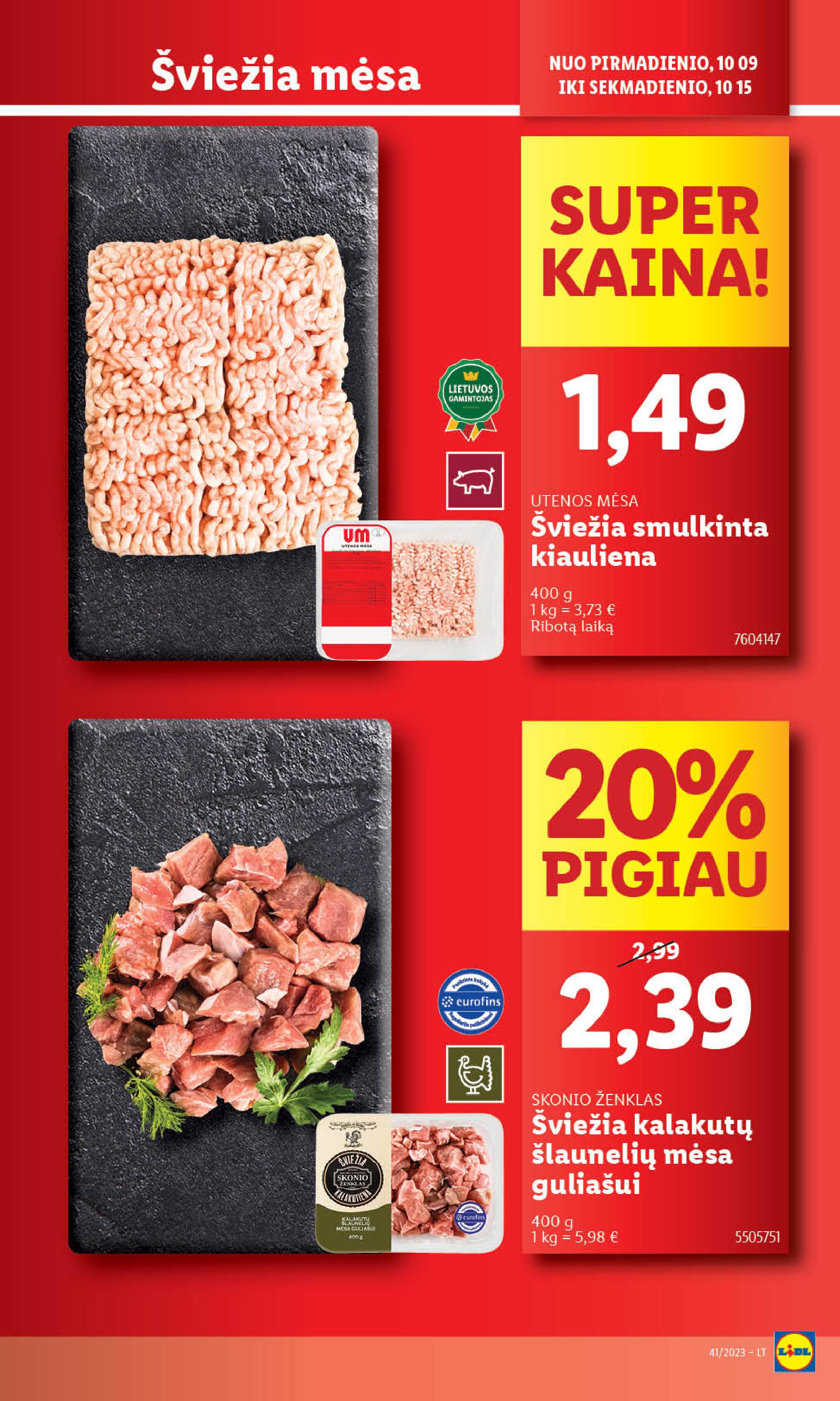 Naujausias LIDL kaininis katalogas 2023.10.09 - 2023.10.15