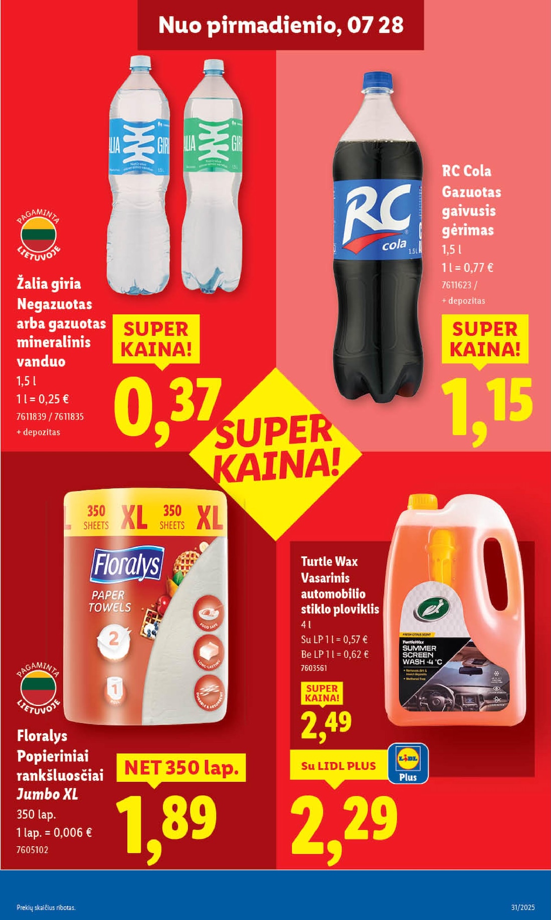 Naujausias LIDL kaininis katalogas 2025.07.28 - 2025.08.03