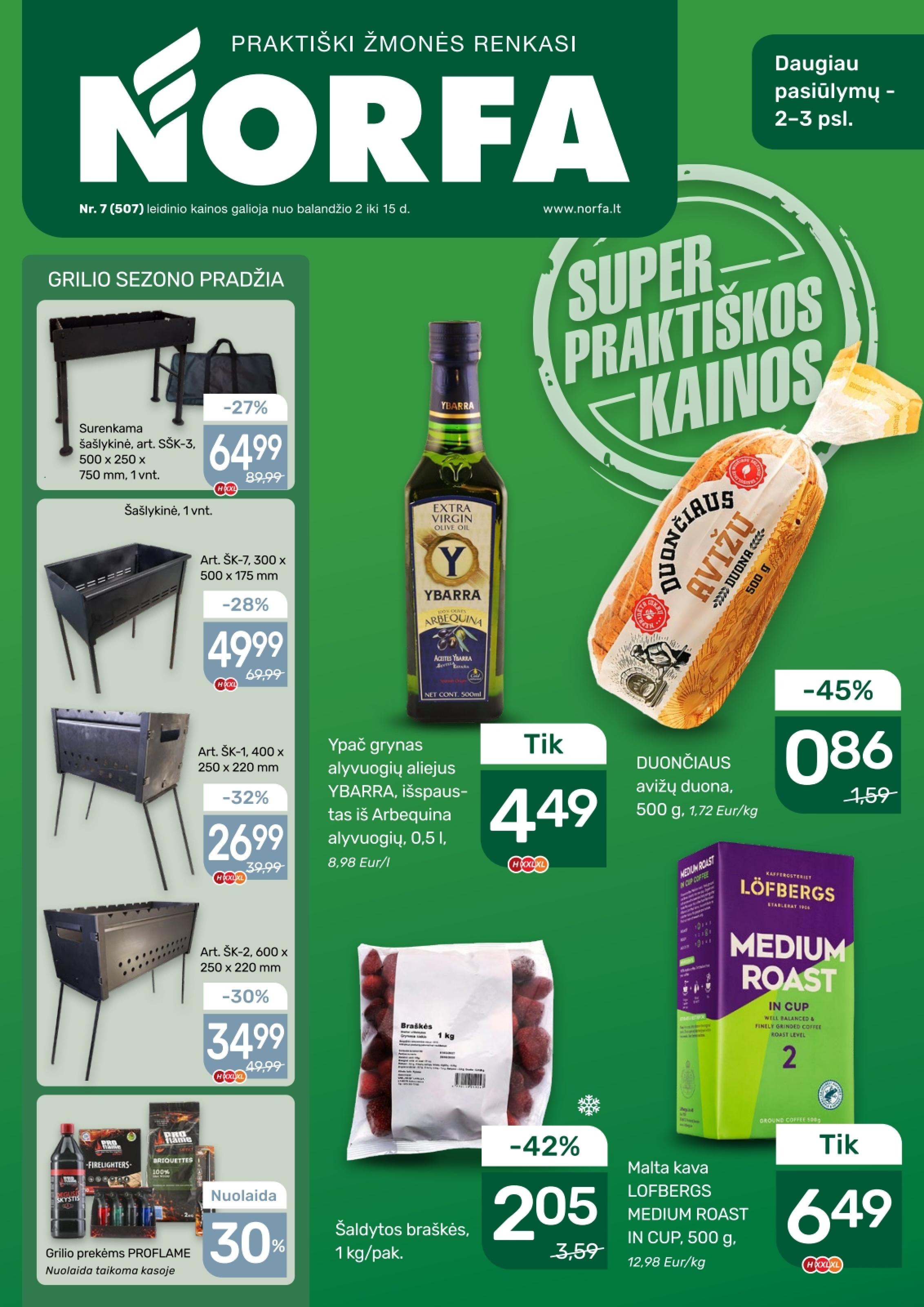 Naujausias NORFA kaininis katalogas 2026.04.02 - 2026.04.15
