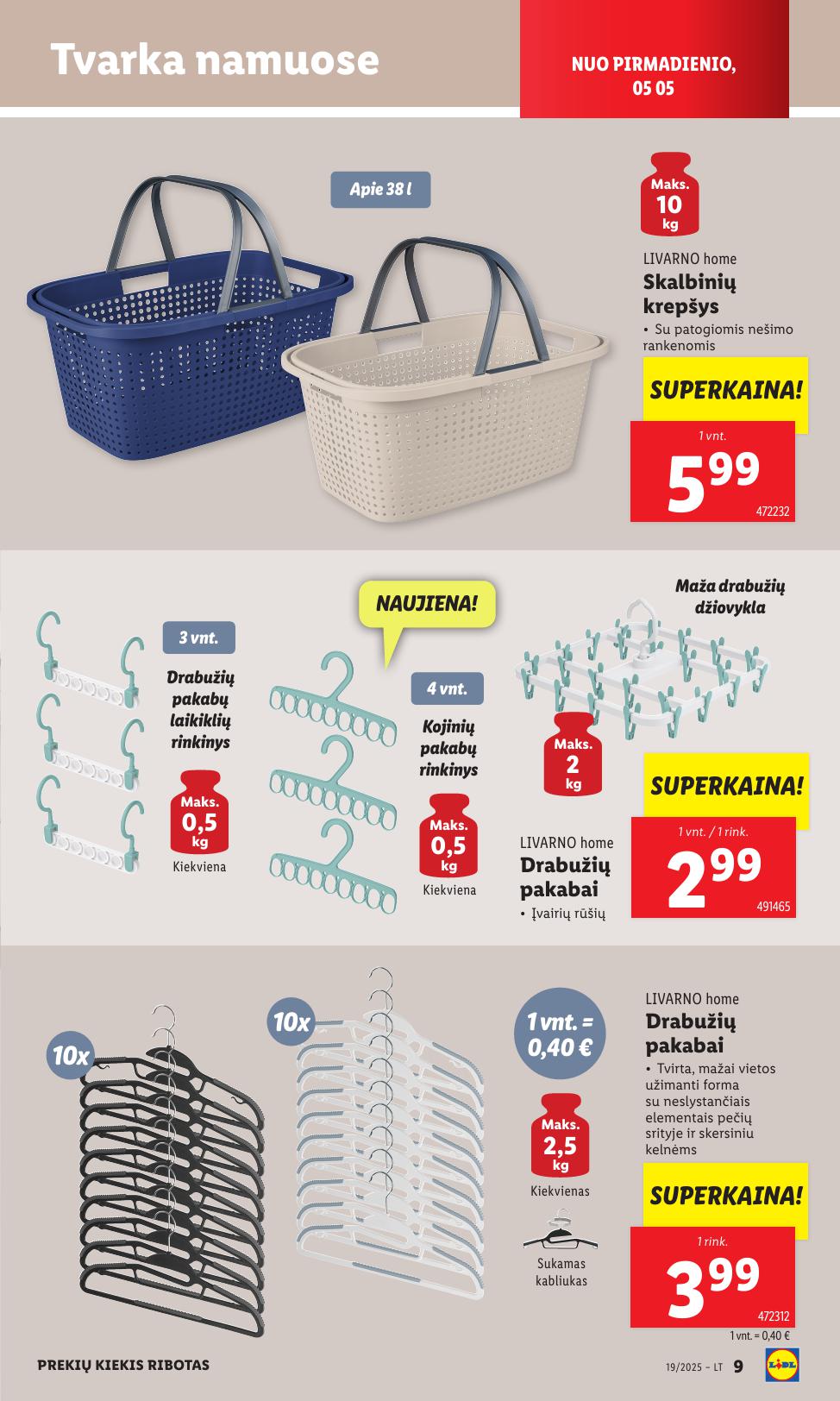 LIDL ne maisto prekių leidinys 2025.05.05 - 2025.05.11