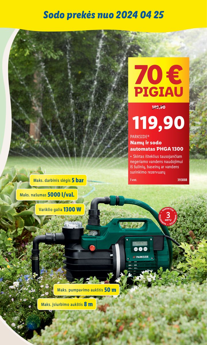 LIDL SODO PREKIŲ KATALOGAS "Visi į sodą"