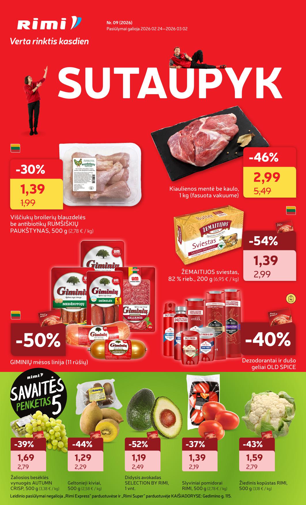 Naujausias RIMI kaininis katalogas 2026.02.24 - 2026.03.02