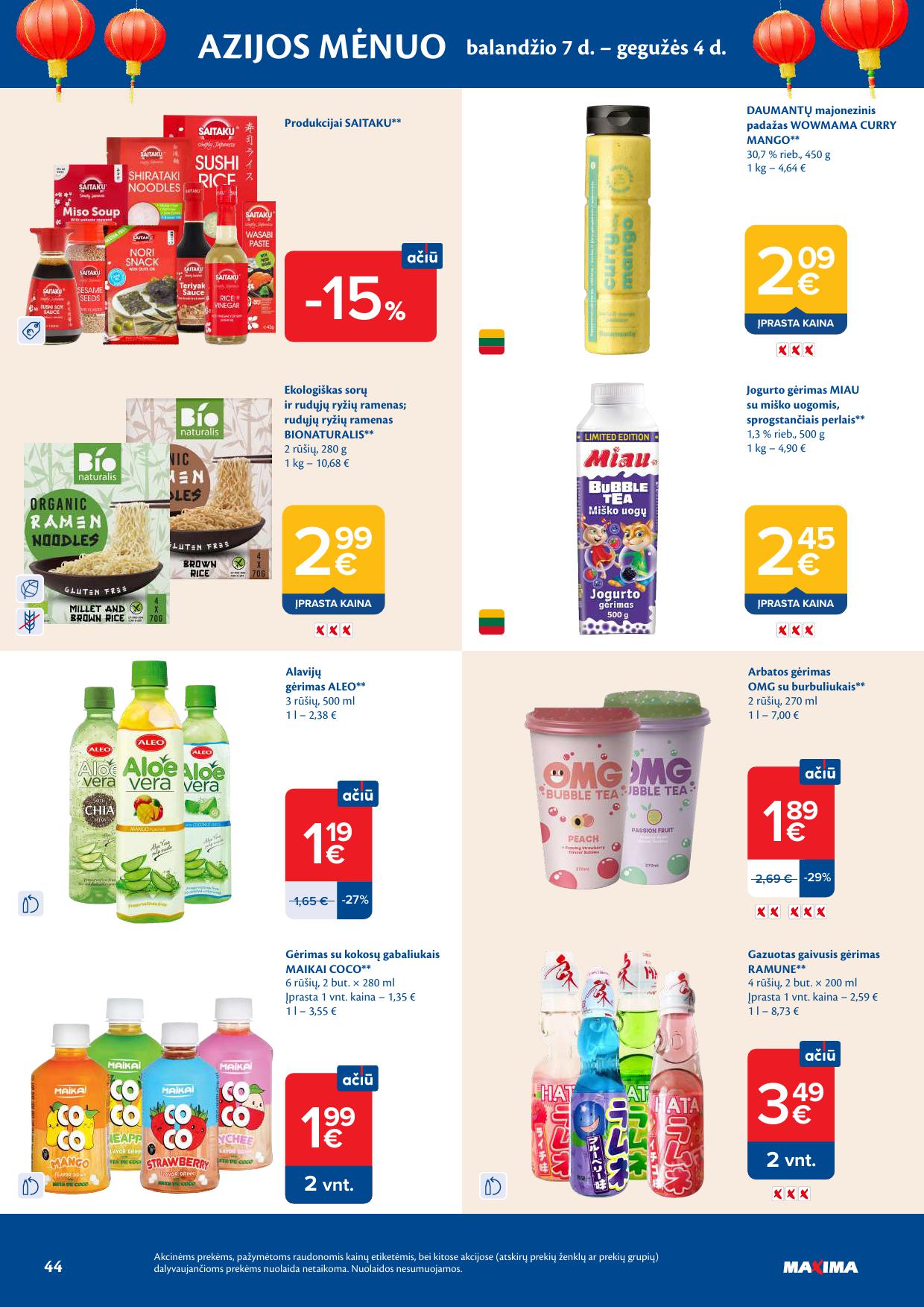 Naujausias MAXIMA kaininis katalogas 2026.04.21 - 2026.04.27