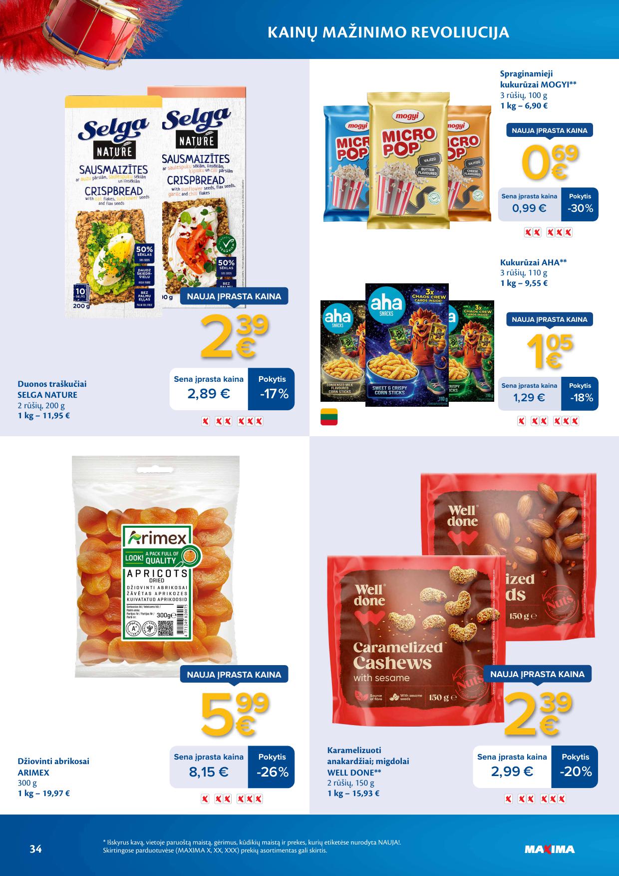 MAXIMA nuolaidų leidinys "Kainų mažinimo revoliucija" 2026.03.03 - 2026.03.09