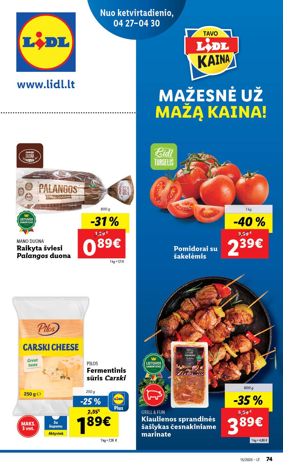 Naujausias LIDL kaininis katalogas 2023.04.24 - 2023.04.30