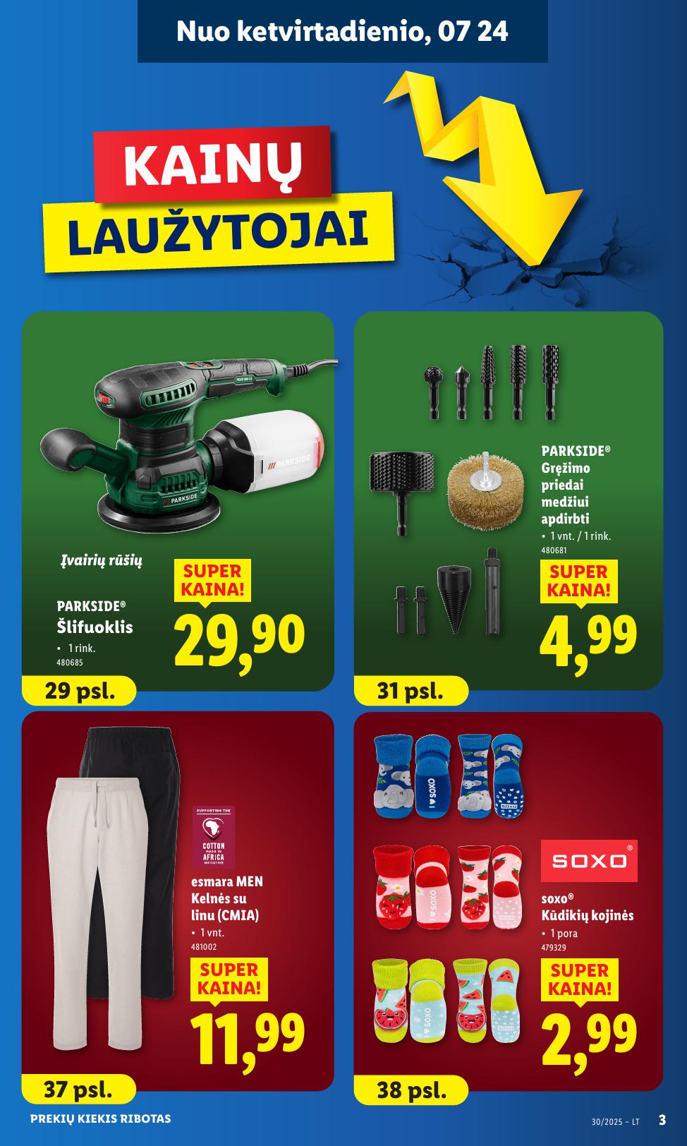 LIDL ne maisto prekių leidinys 2025.07.21 - 2025.07.27