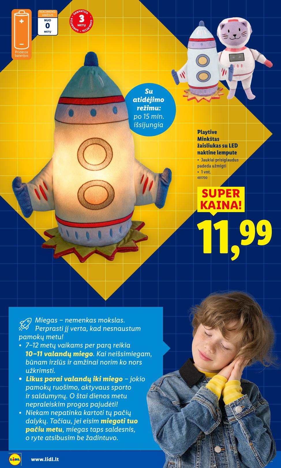 LIDL mokyklos prekių katalogas "Į žinių pasaulį" galioja nuo 2025.07.21