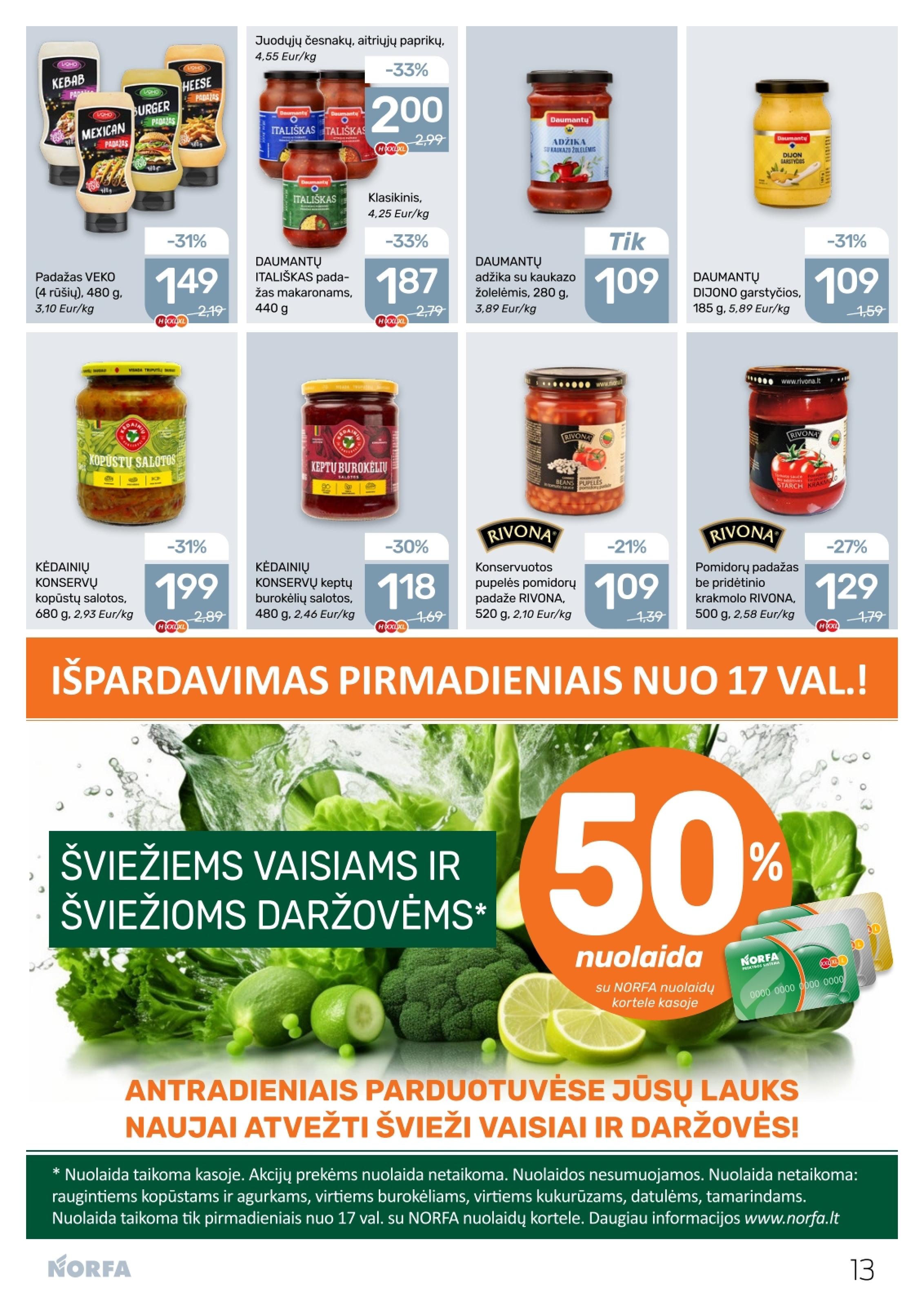 Naujausias NORFA kaininis katalogas 2026.02.05 - 2026.02.18