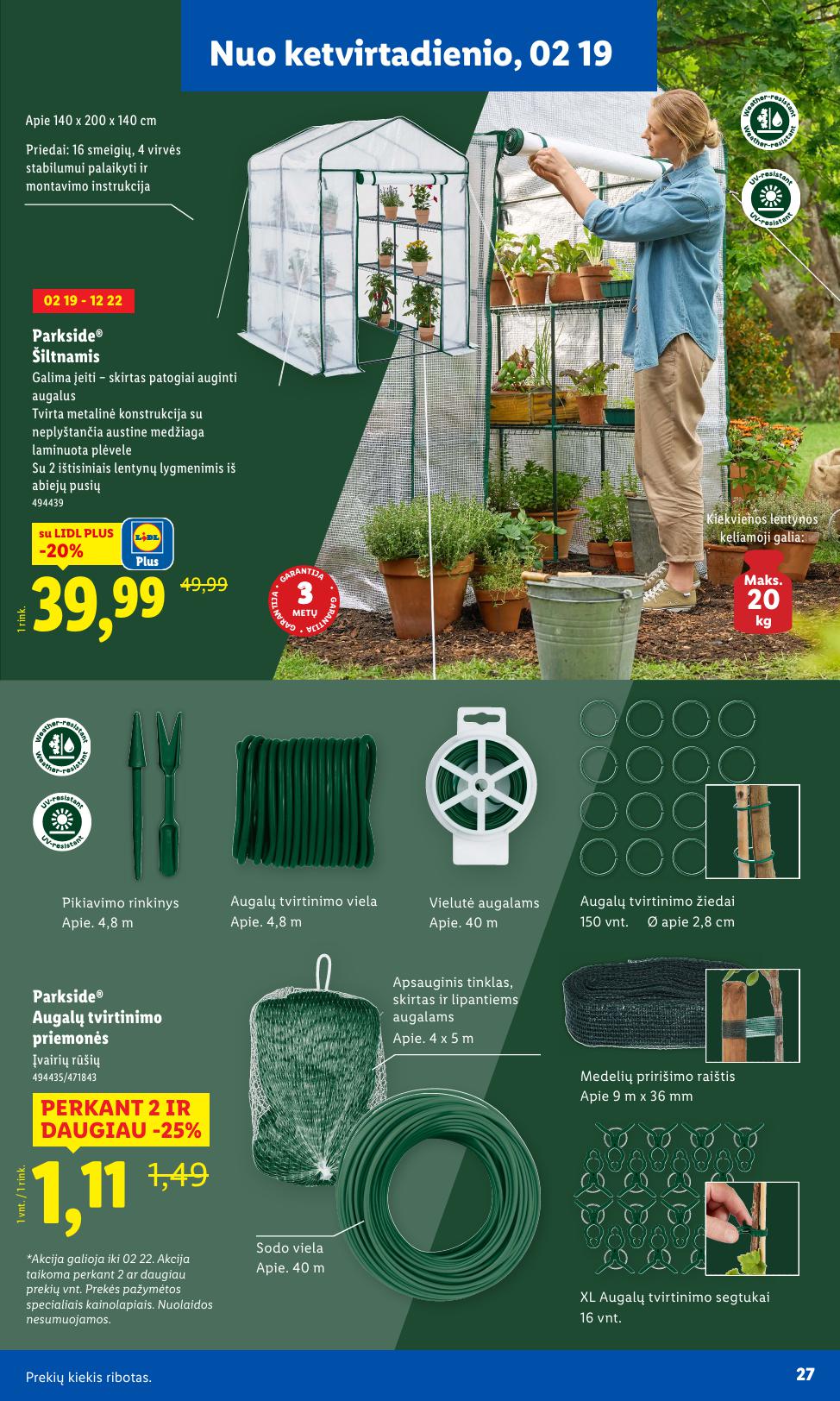 LIDL katalogas "Sodui valio !" galioja nuo 2026.02.16