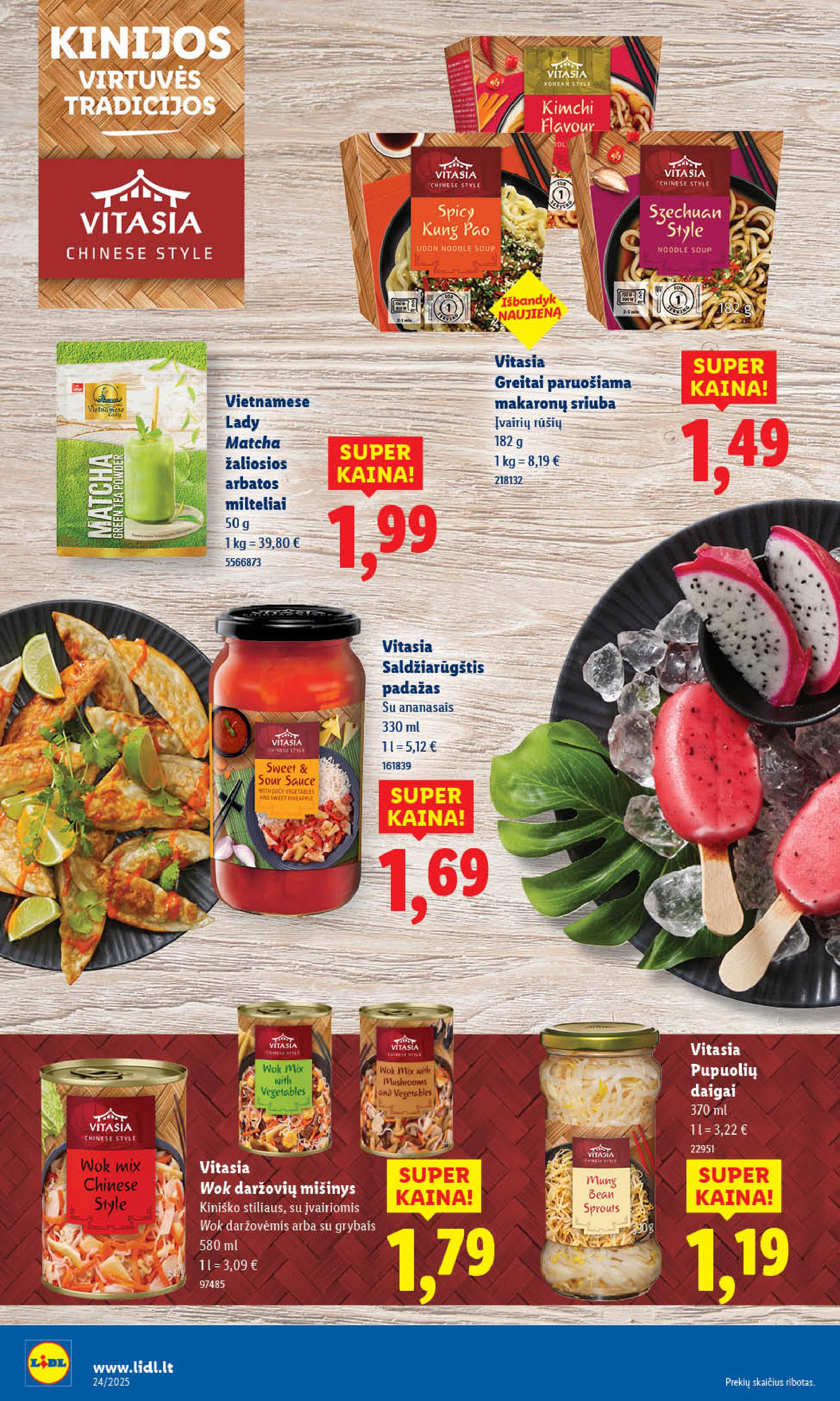 LIDL maisto prekių leidinukas nuo ketvirtadienio 2025.06.12 iki 2025.06.15