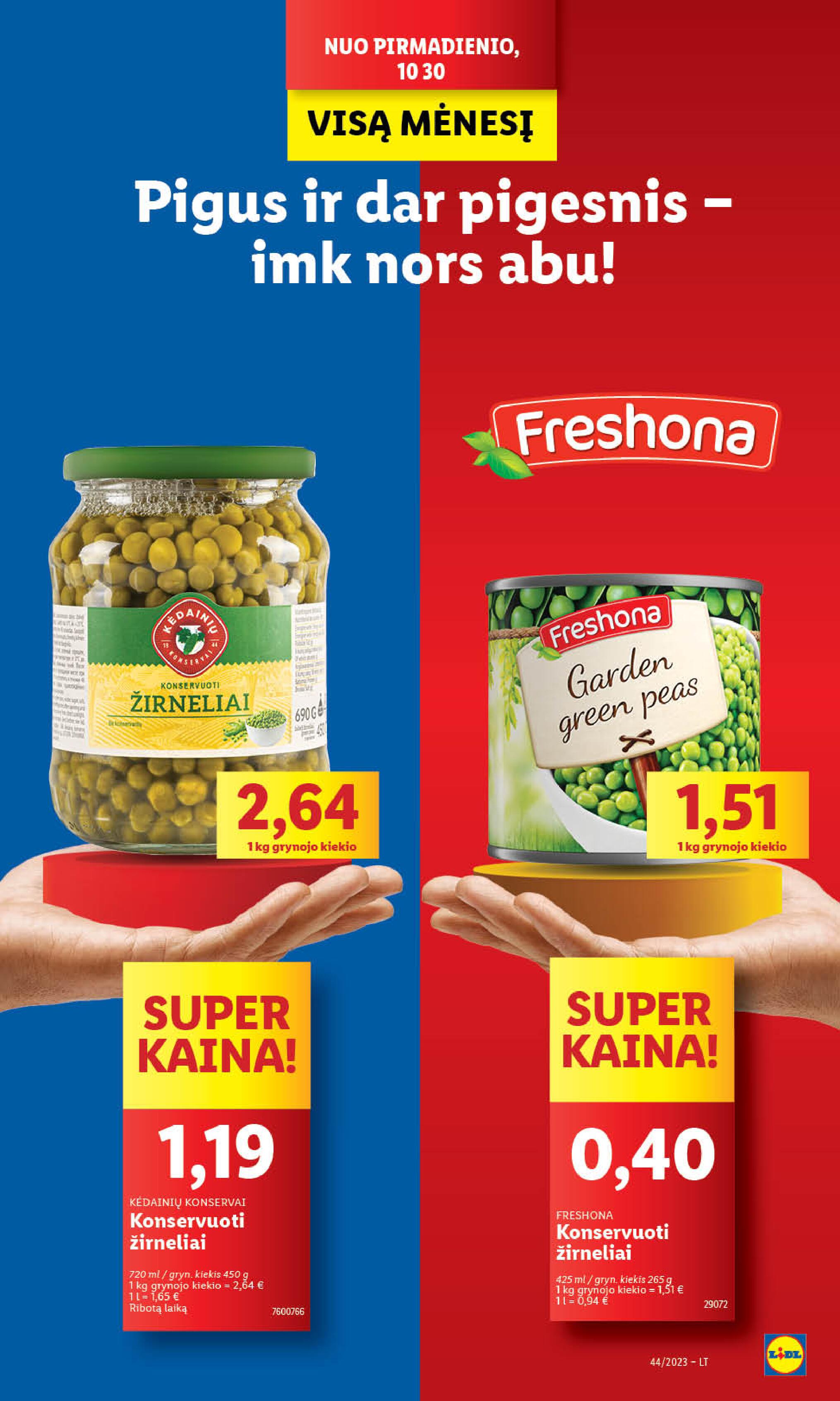 Naujausias LIDL kaininis katalogas 2023.10.30 - 2023.11.05