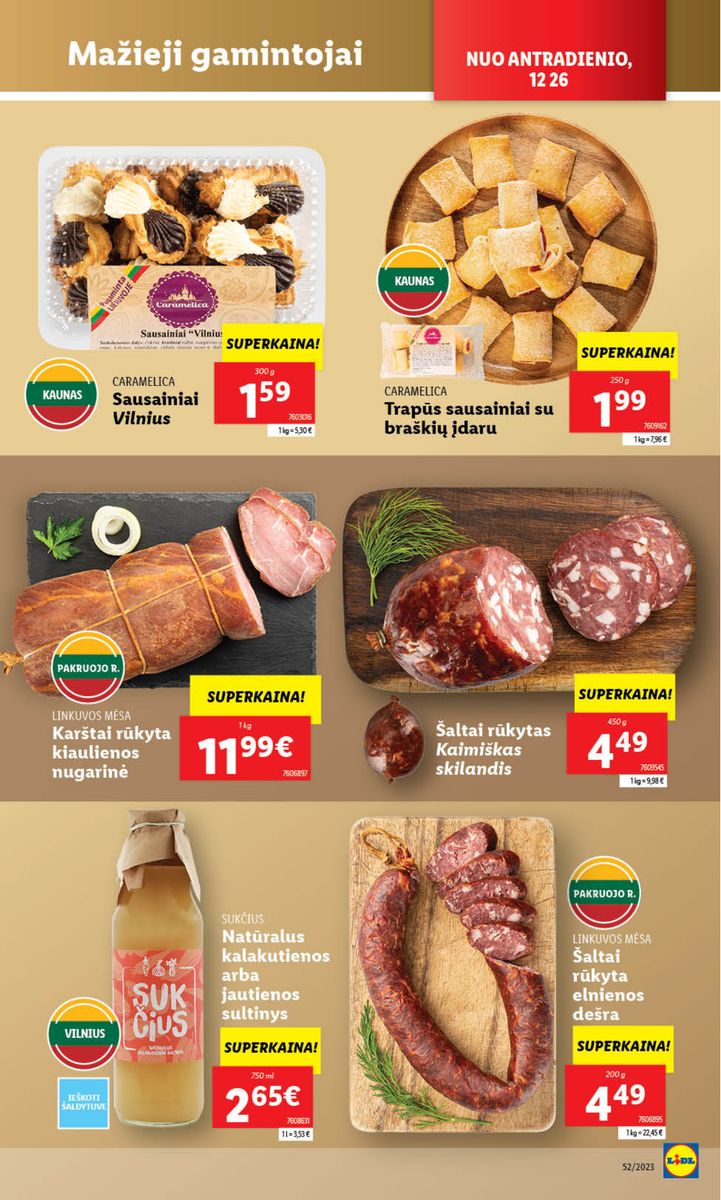 Naujausias LIDL kaininis katalogas 2023.12.26 - 2023.12.31