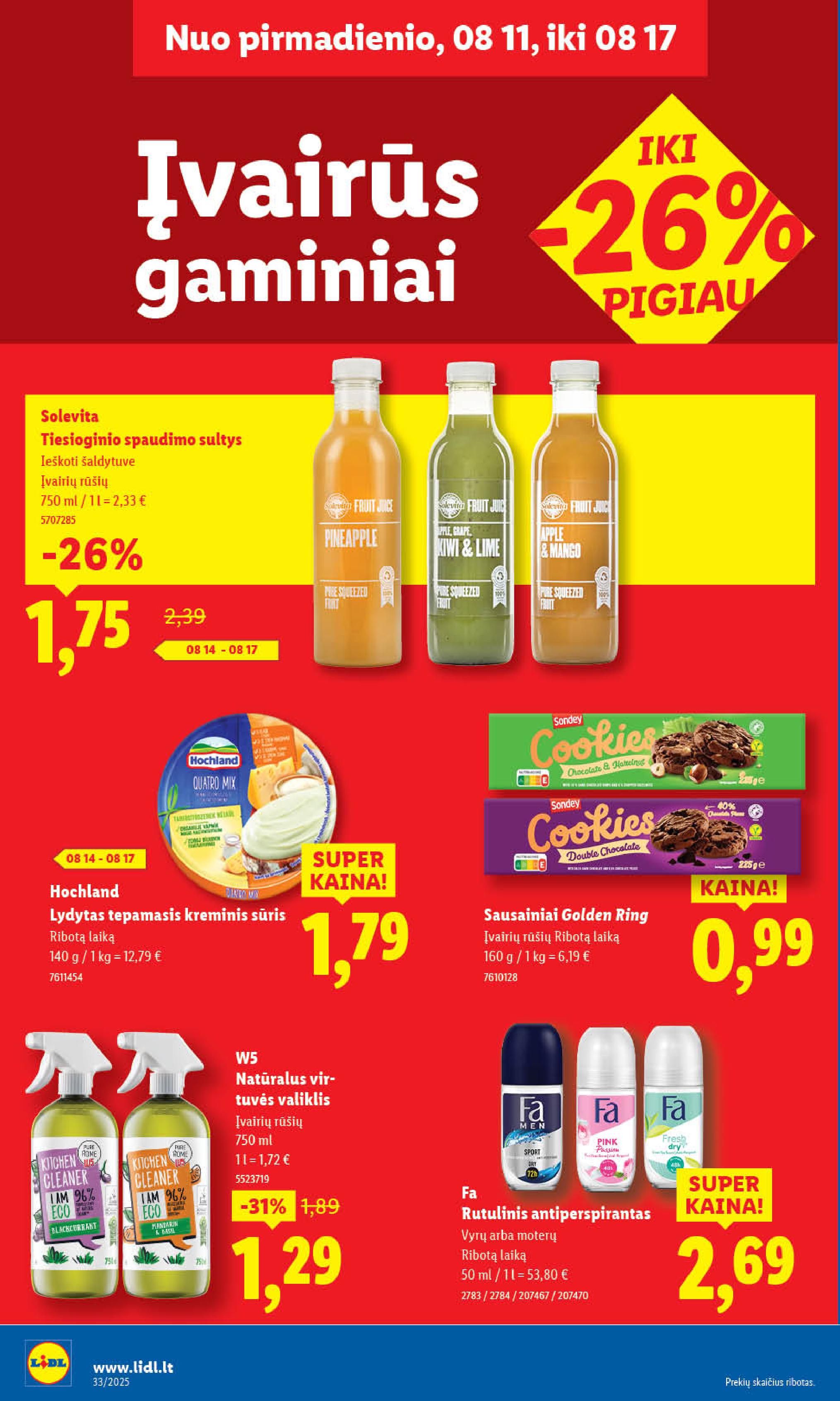 Naujausias LIDL kaininis katalogas 2025.08.11 - 2025.08.17