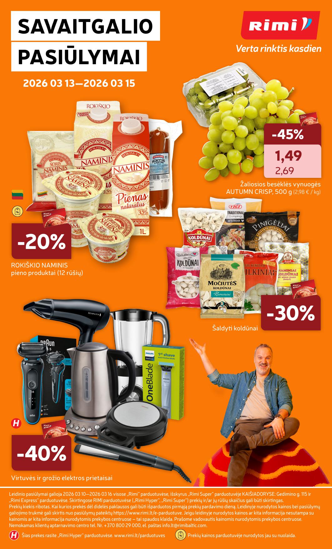Naujausias RIMI kaininis katalogas 2026.03.10 - 2026.03.16