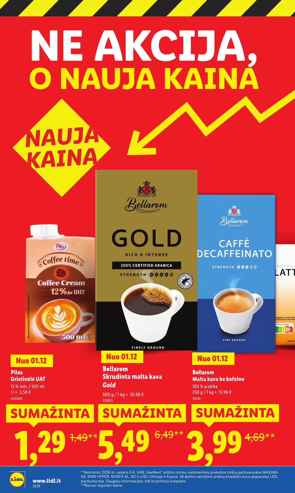 LIDL katalogas "Didysis kainų mažinimas"