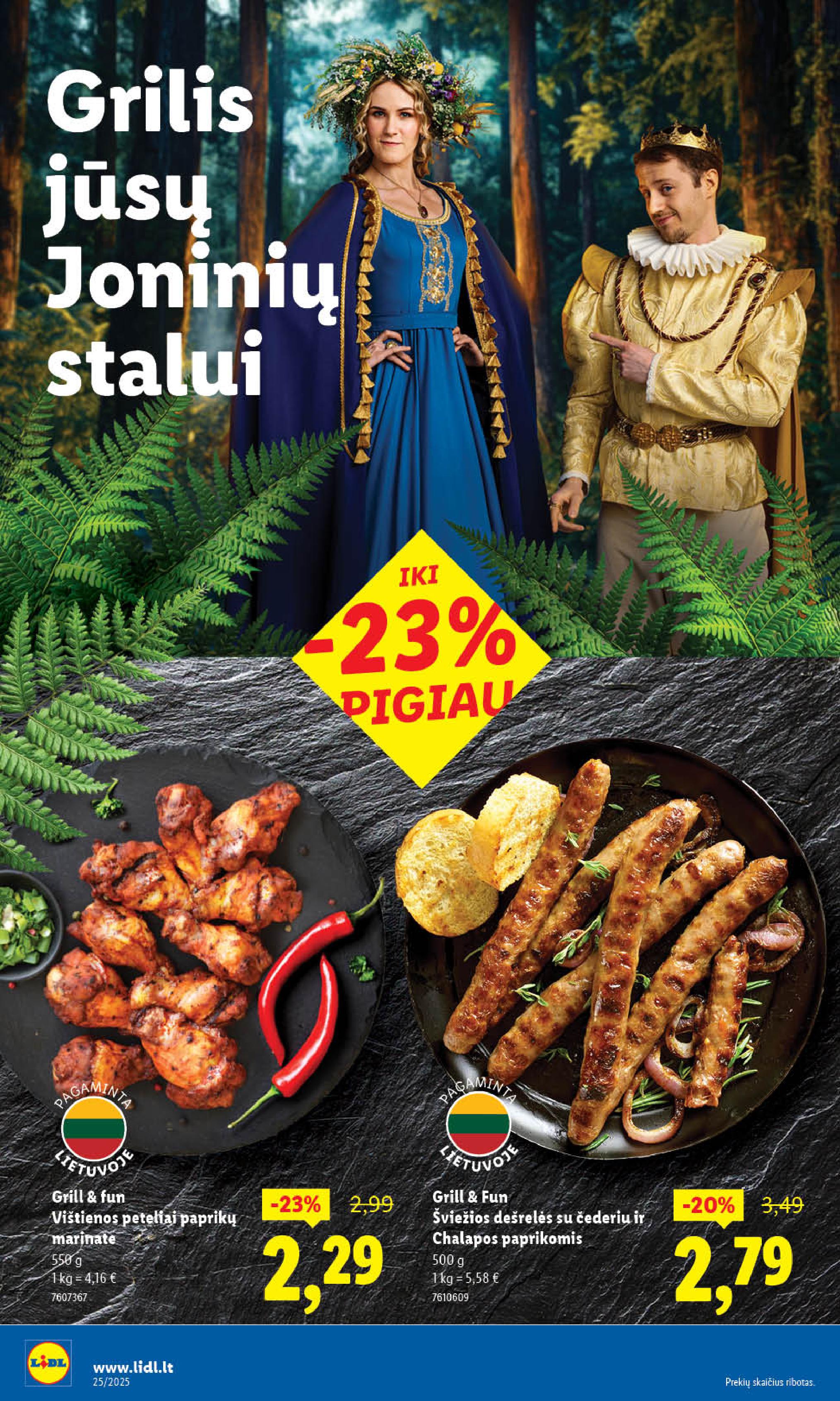 LIDL akcijų ir nuolaidų leidinys 2025.06.16 - 2025.06.22
