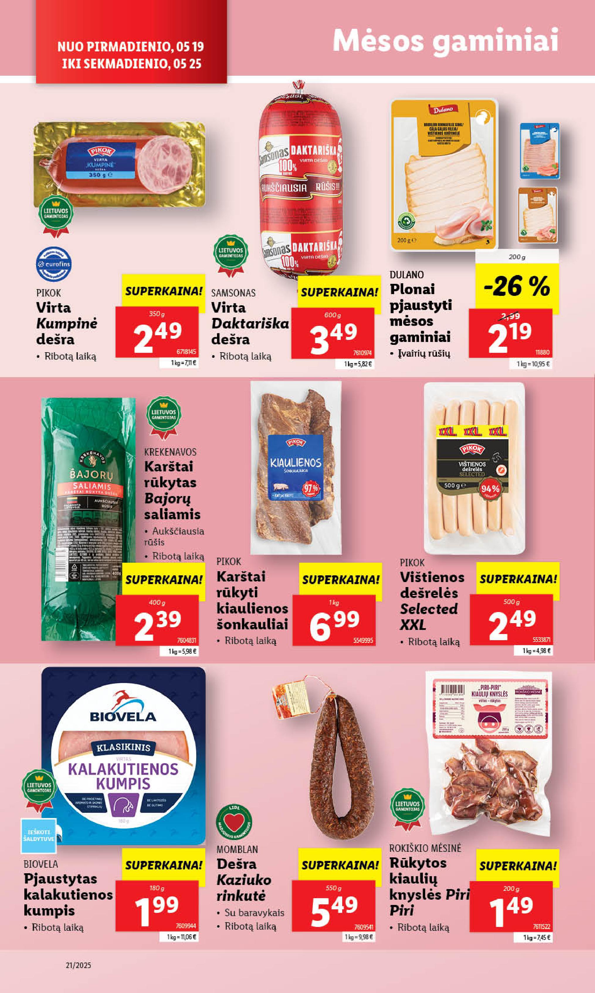 Naujausias LIDL kaininis katalogas 2025.05.19 - 2025.05.25