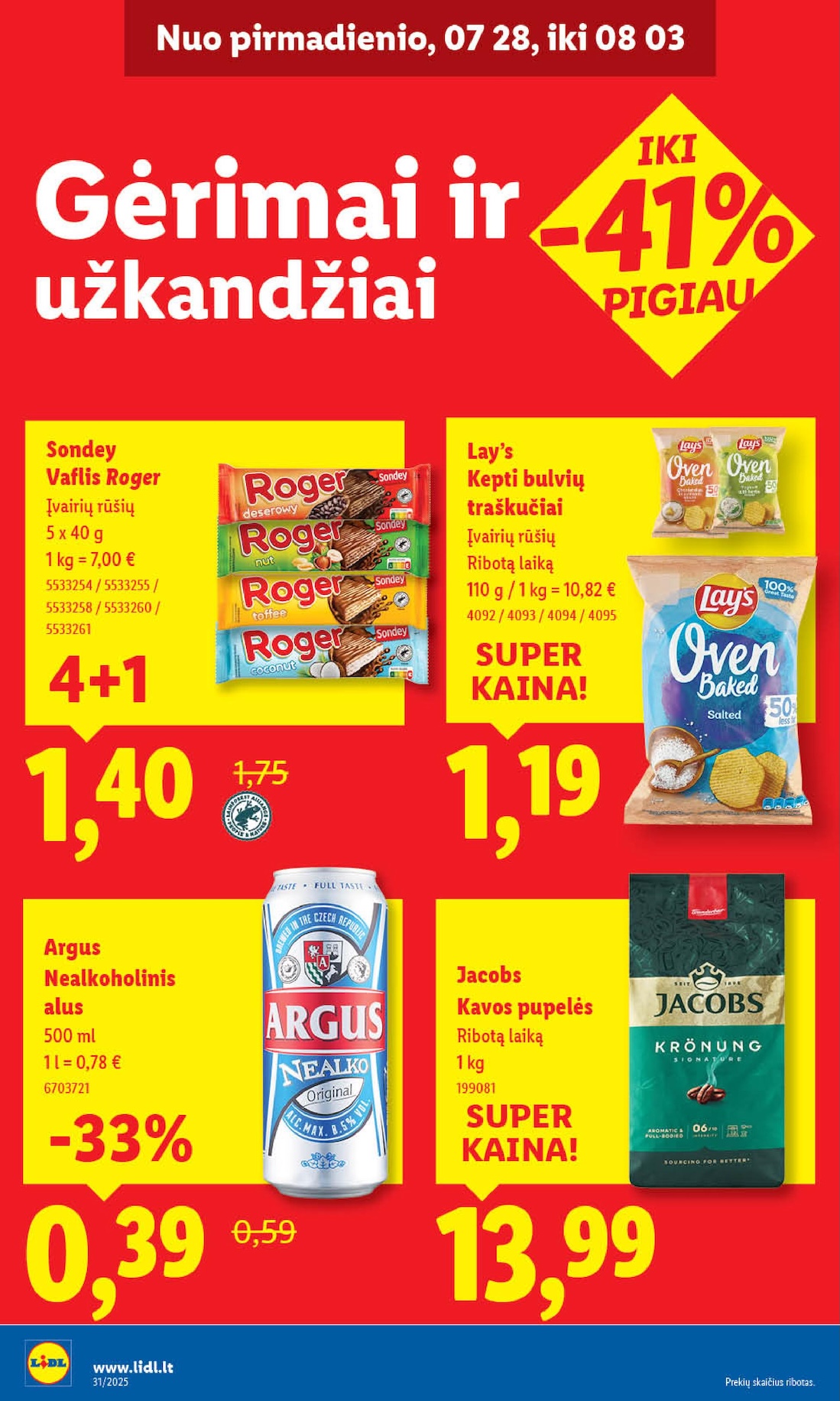 Naujausias LIDL kaininis katalogas 2025.07.28 - 2025.08.03
