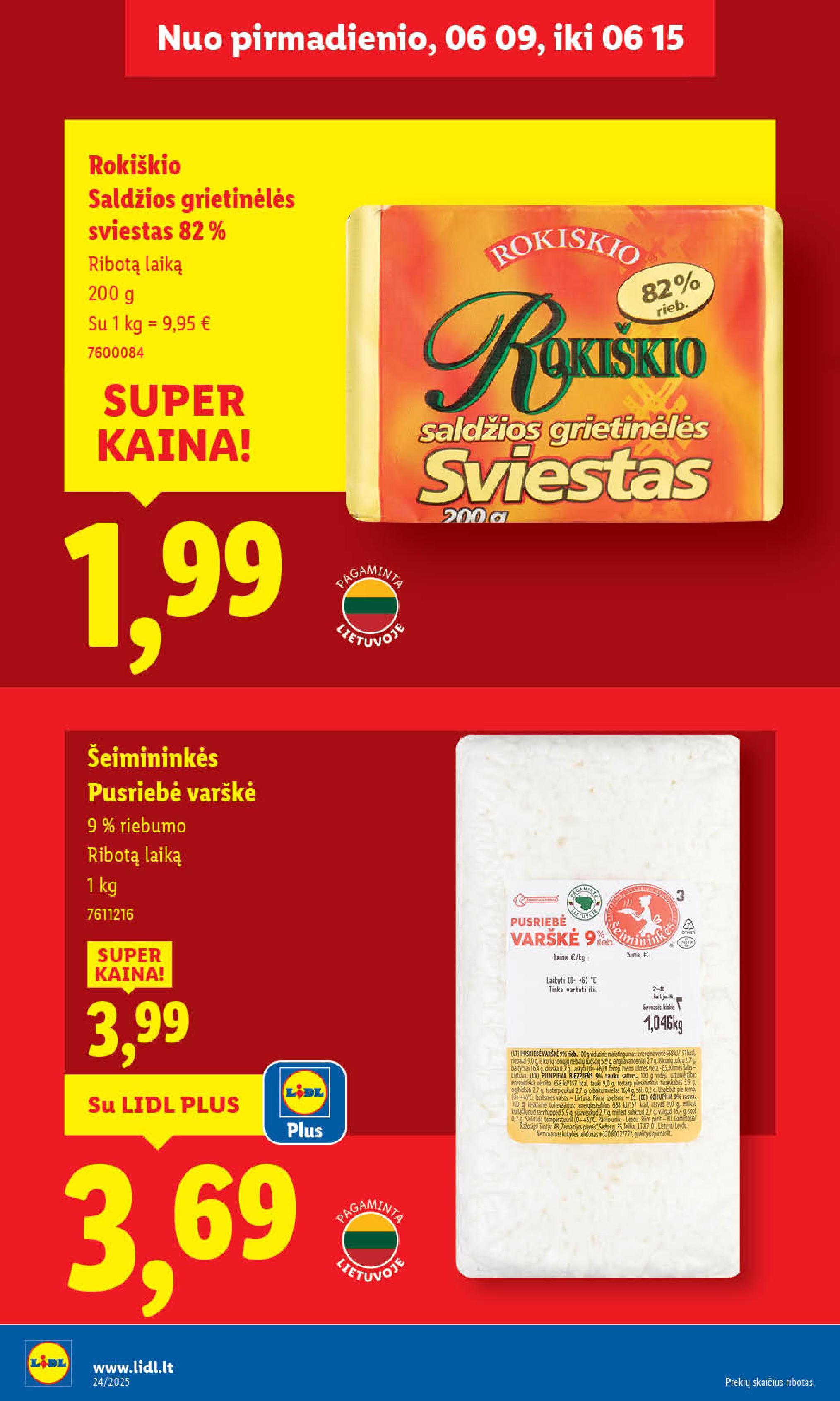 LIDL akcijų ir nuolaidų leidinys 2025.06.09 - 2025.06.15
