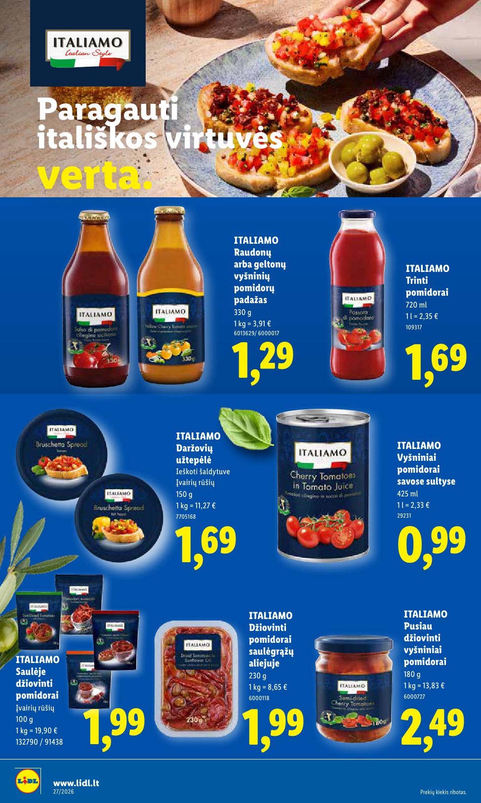 Naujausias LIDL kaininis katalogas 2026.06.29 - 2026.07.05