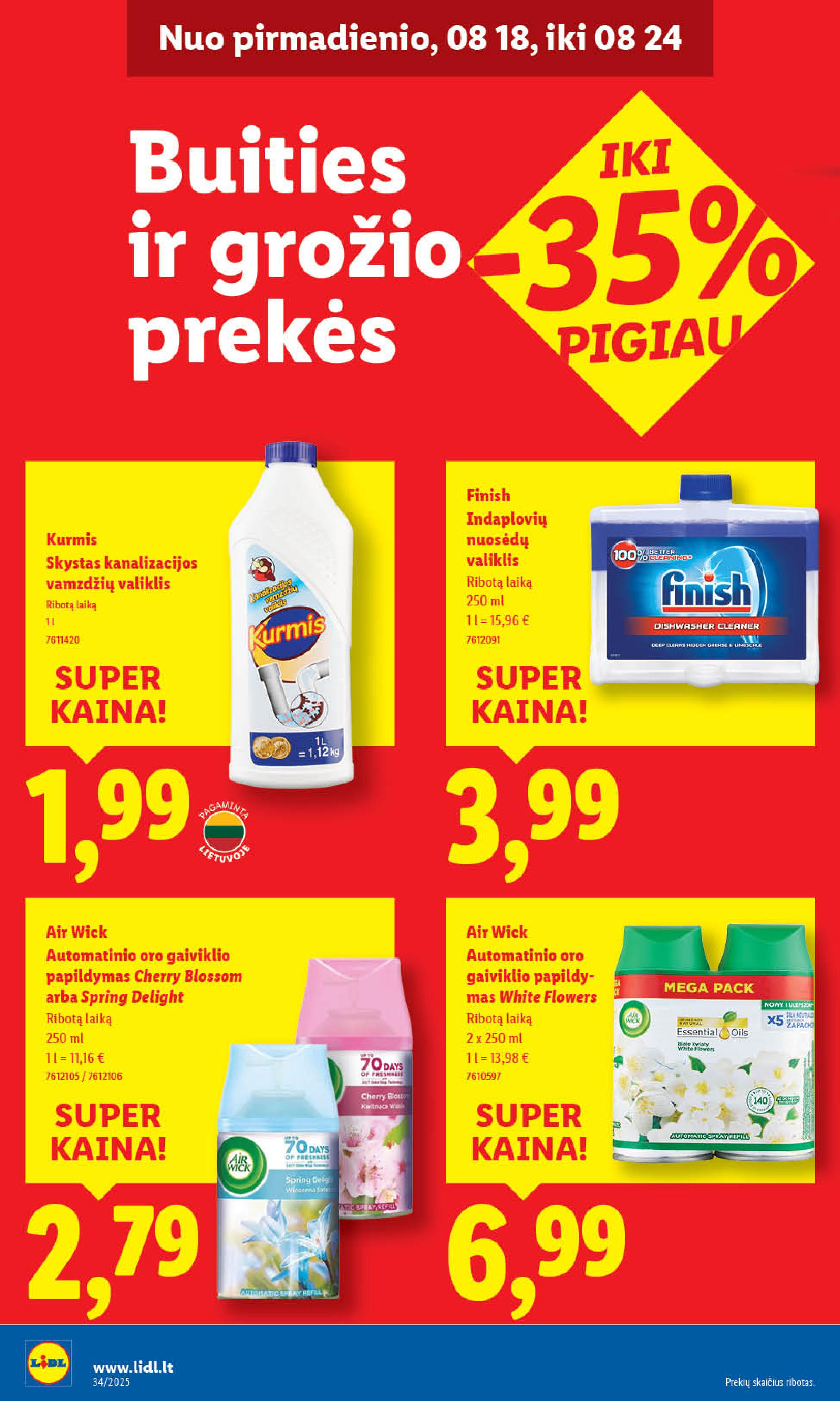 Naujausias LIDL kaininis katalogas 2025.08.18 - 2025.08.24