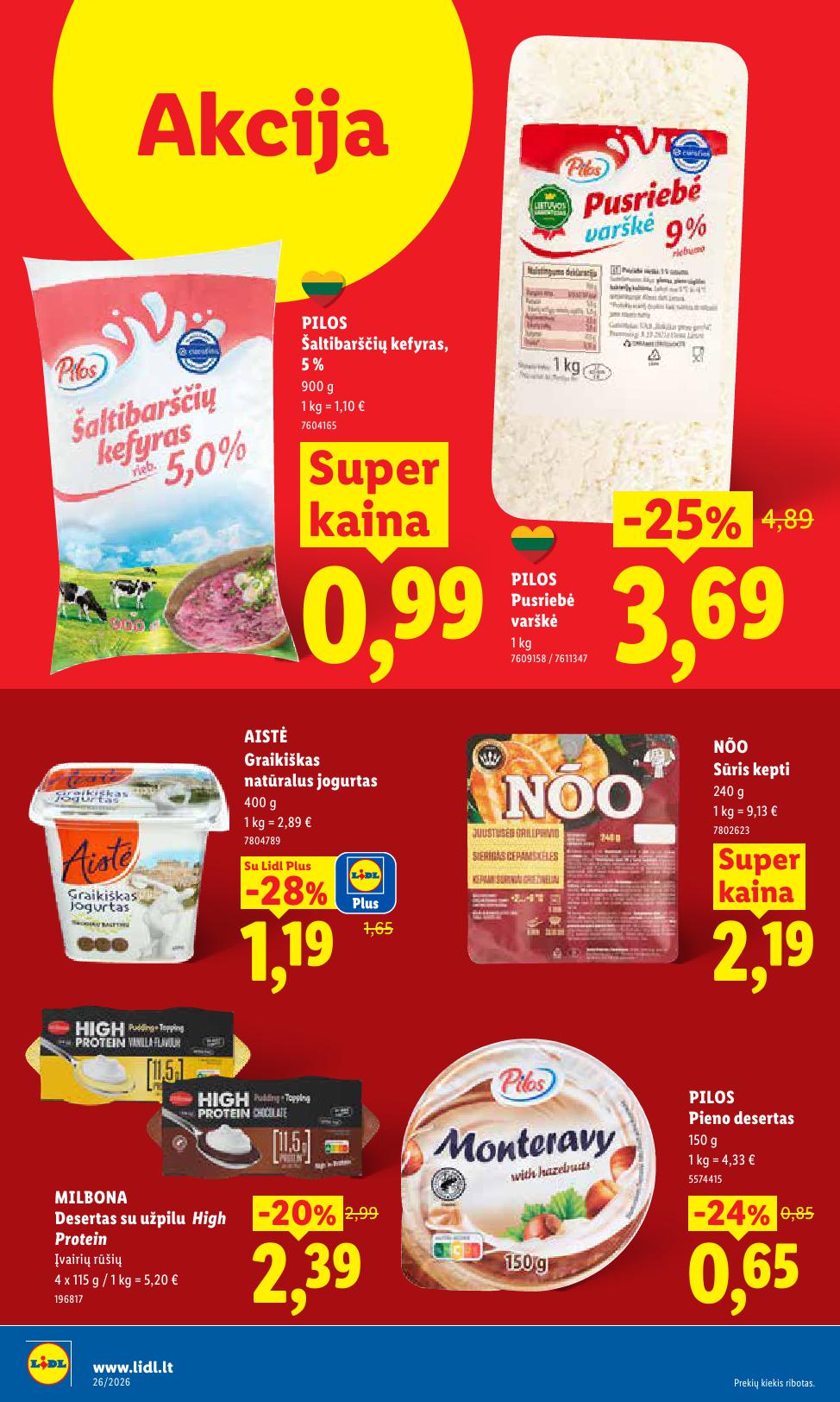 LIDL akcijų ir nuolaidų leidinys 2026.06.22 - 2026.06.28