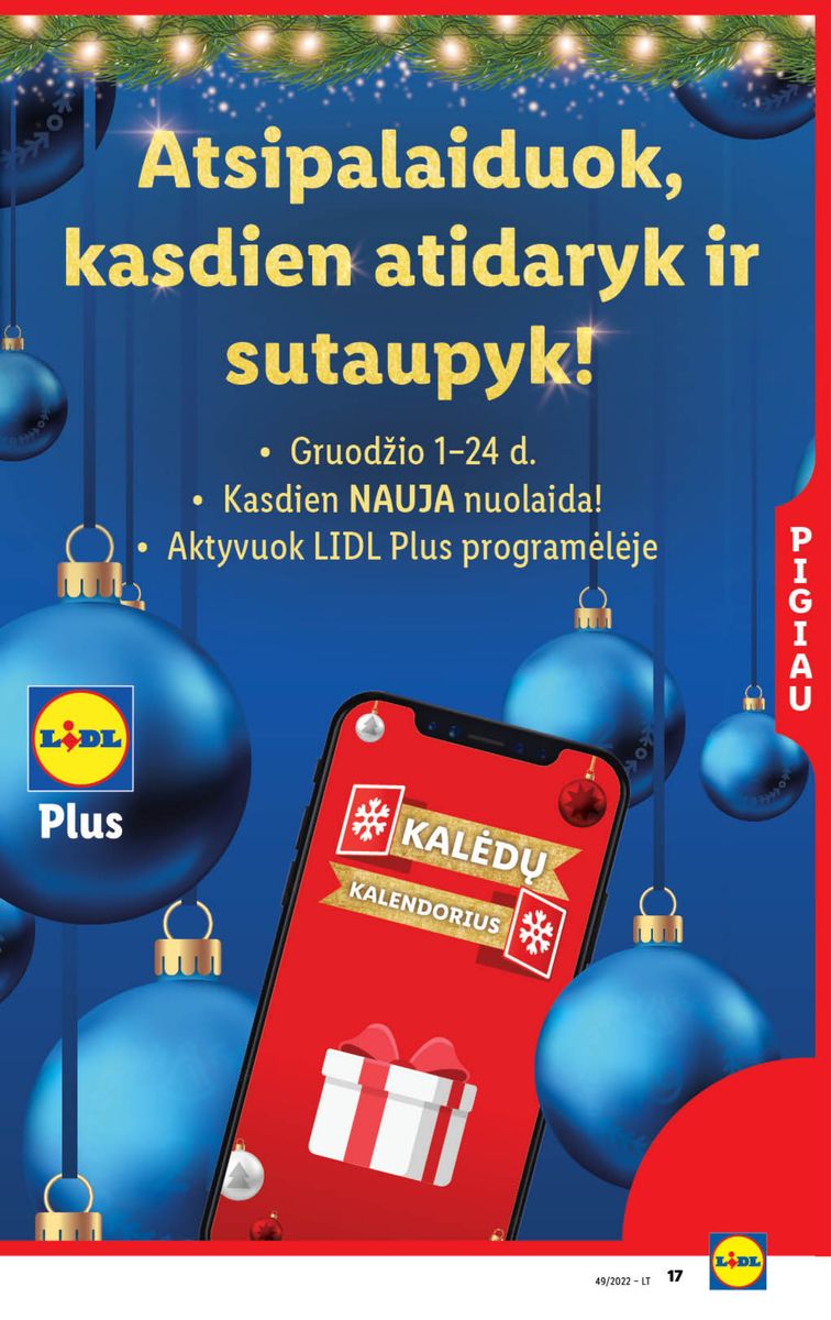 Naujausias LIDL kaininis katalogas 2022.12.05 - 2022.12.11