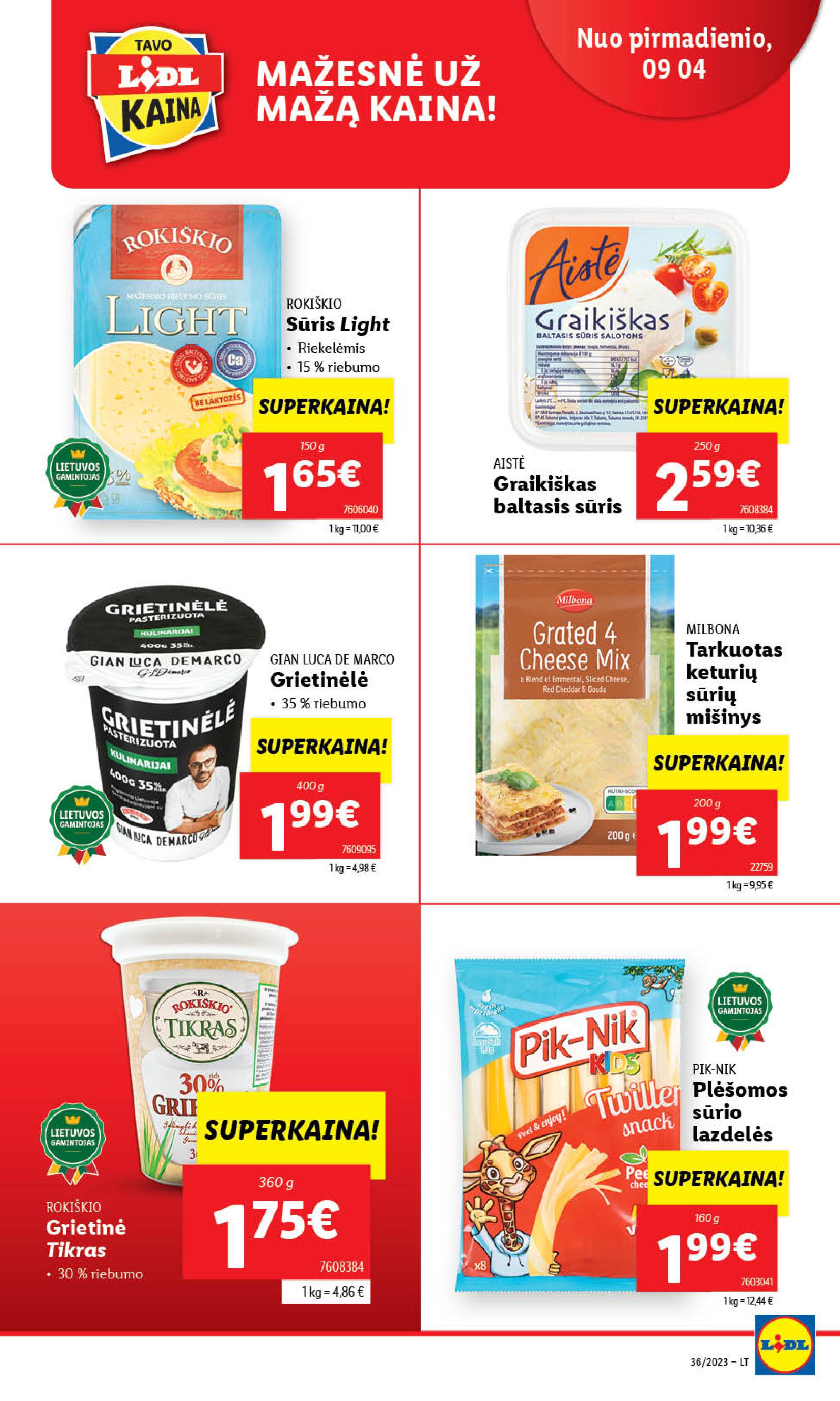 Naujausias LIDL kaininis katalogas 2023.09.04 - 2023.09.10