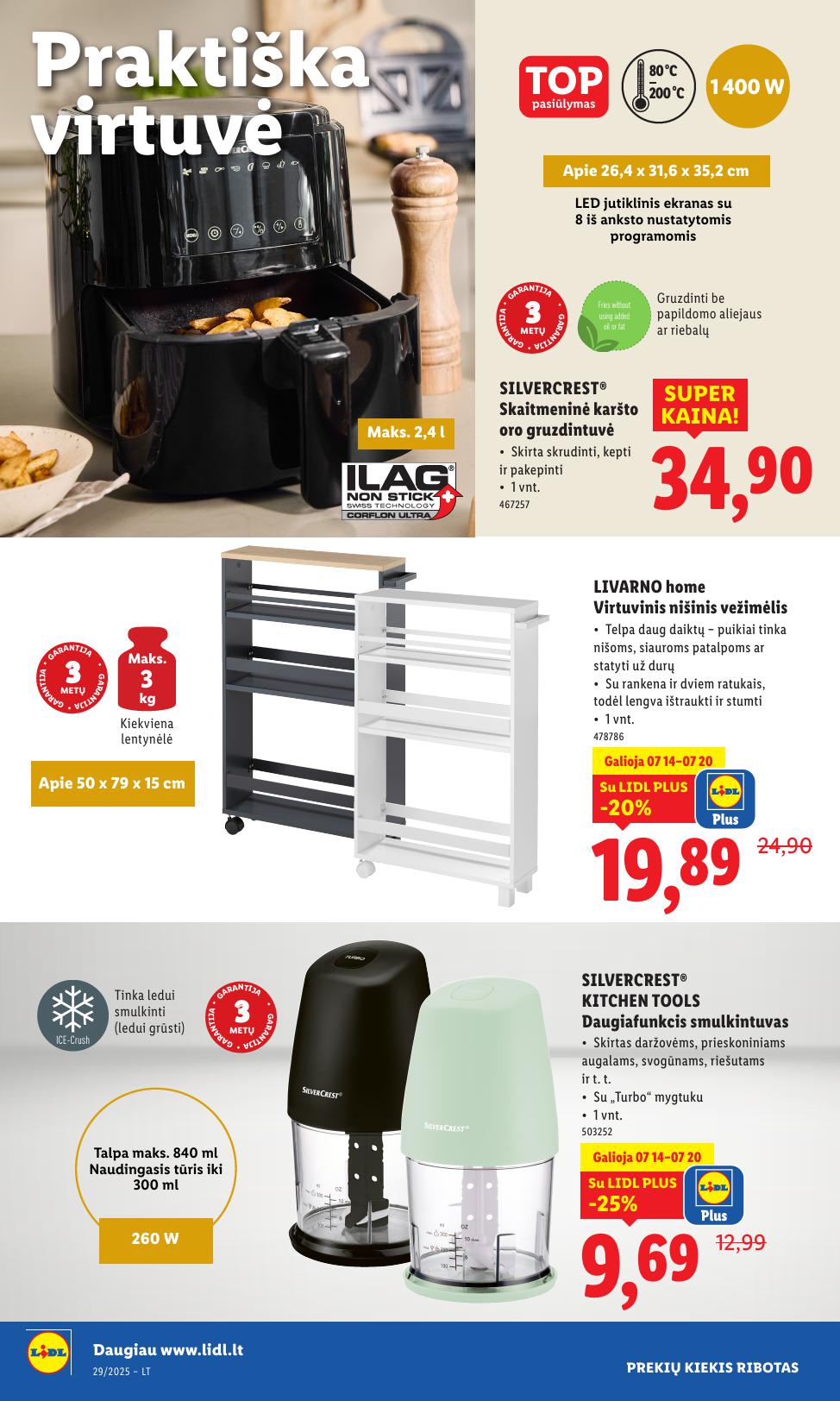 LIDL ne maisto prekių leidinys 2025.07.14 - 2025.07.20