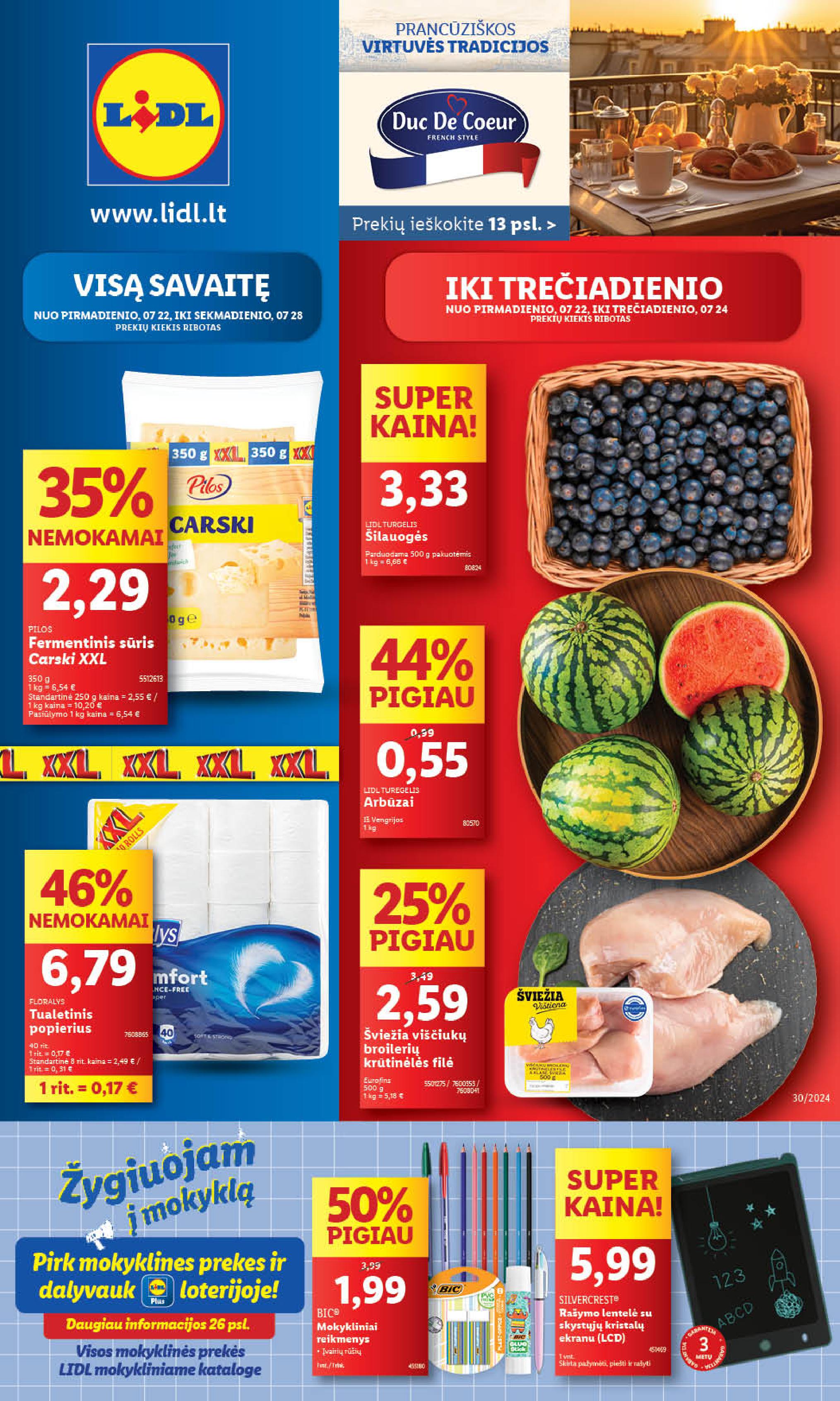 Naujausias LIDL kaininis katalogas 2024.07.22 - 2024.07.28